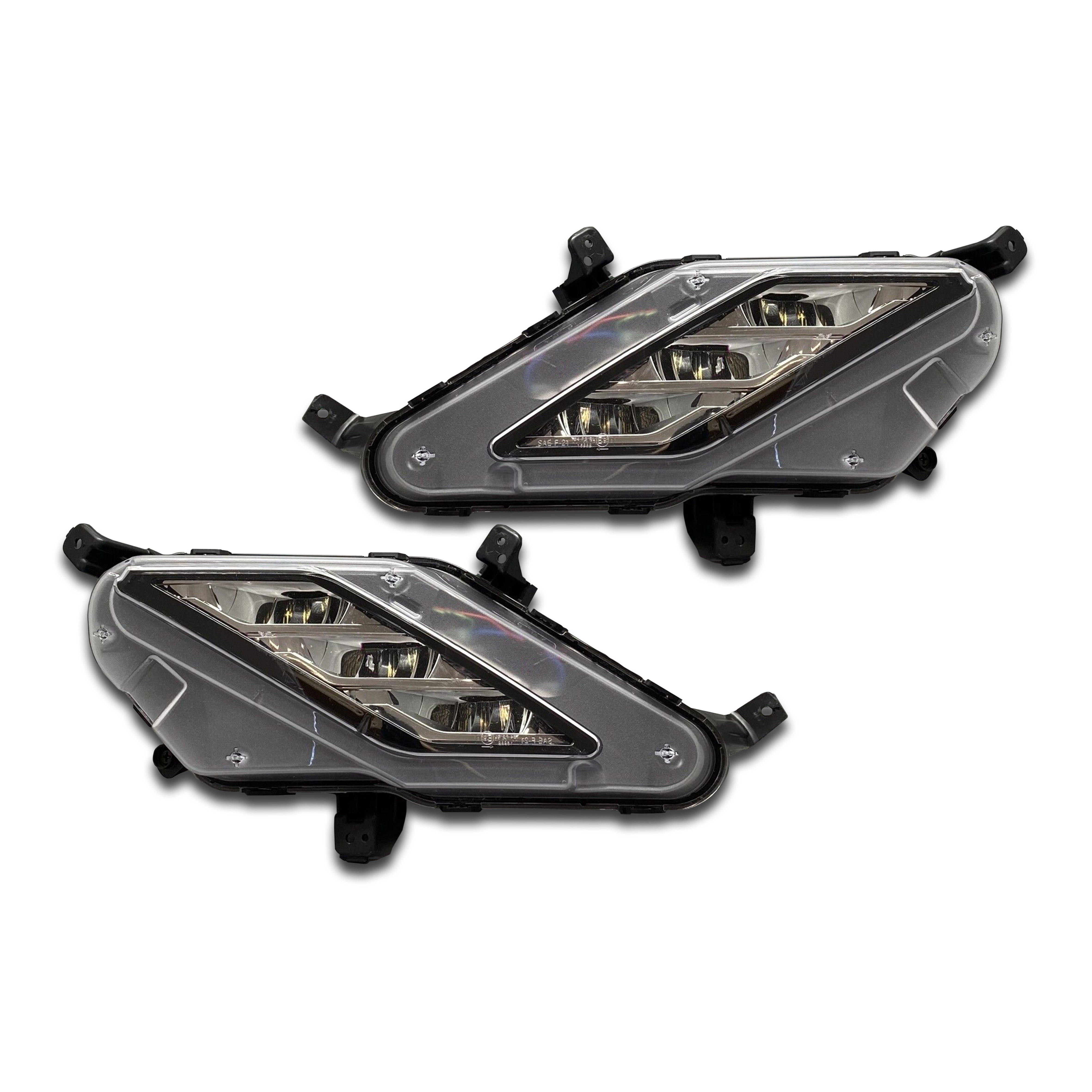 For 2022 2023 2024 Kia Forte Fog Light LED & Fog Cover Bezels Assembly Left Right Driver Passenger Side Pair Set 4Pcs