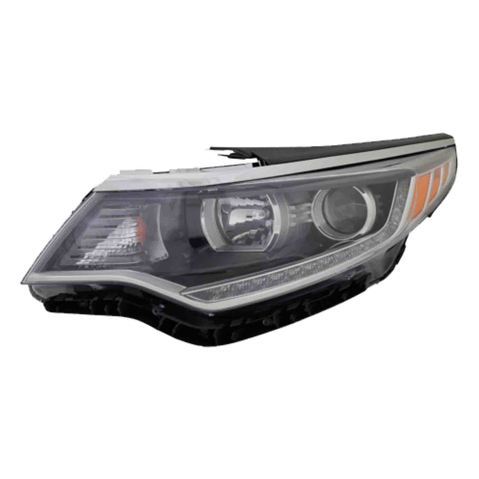 For 2016 2017 2018 Kia Optima Headlight Assembly Halogen with LED Daytime Running Lamp Driver Side
