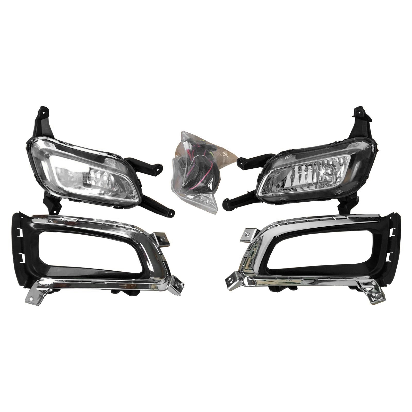 For 2014 2015 Kia Optima Fog Lamp Daytime Driving Light Assembly with Covers Bezels Wire Set