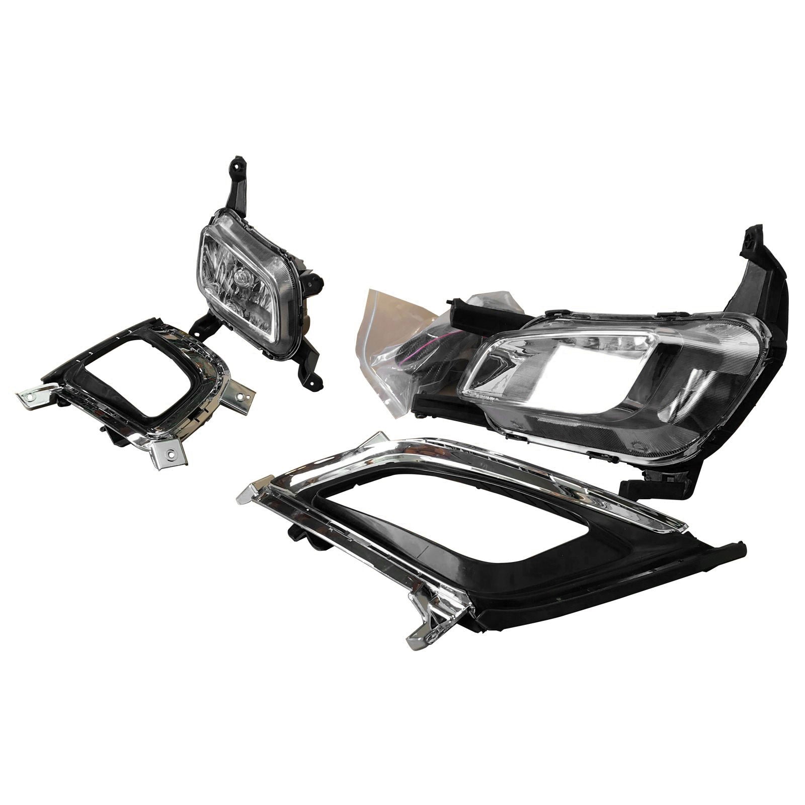 For 2014 2015 Kia Optima Fog Lamp Daytime Driving Light Assembly with Covers Bezels Wire Set