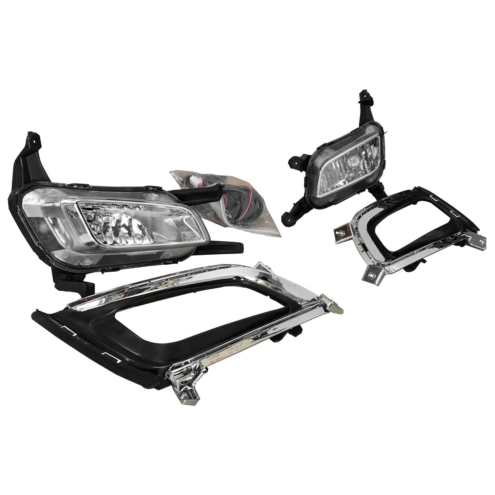For 2014 2015 Kia Optima Fog Lamp Daytime Driving Light Assembly with Covers Bezels Wire Set