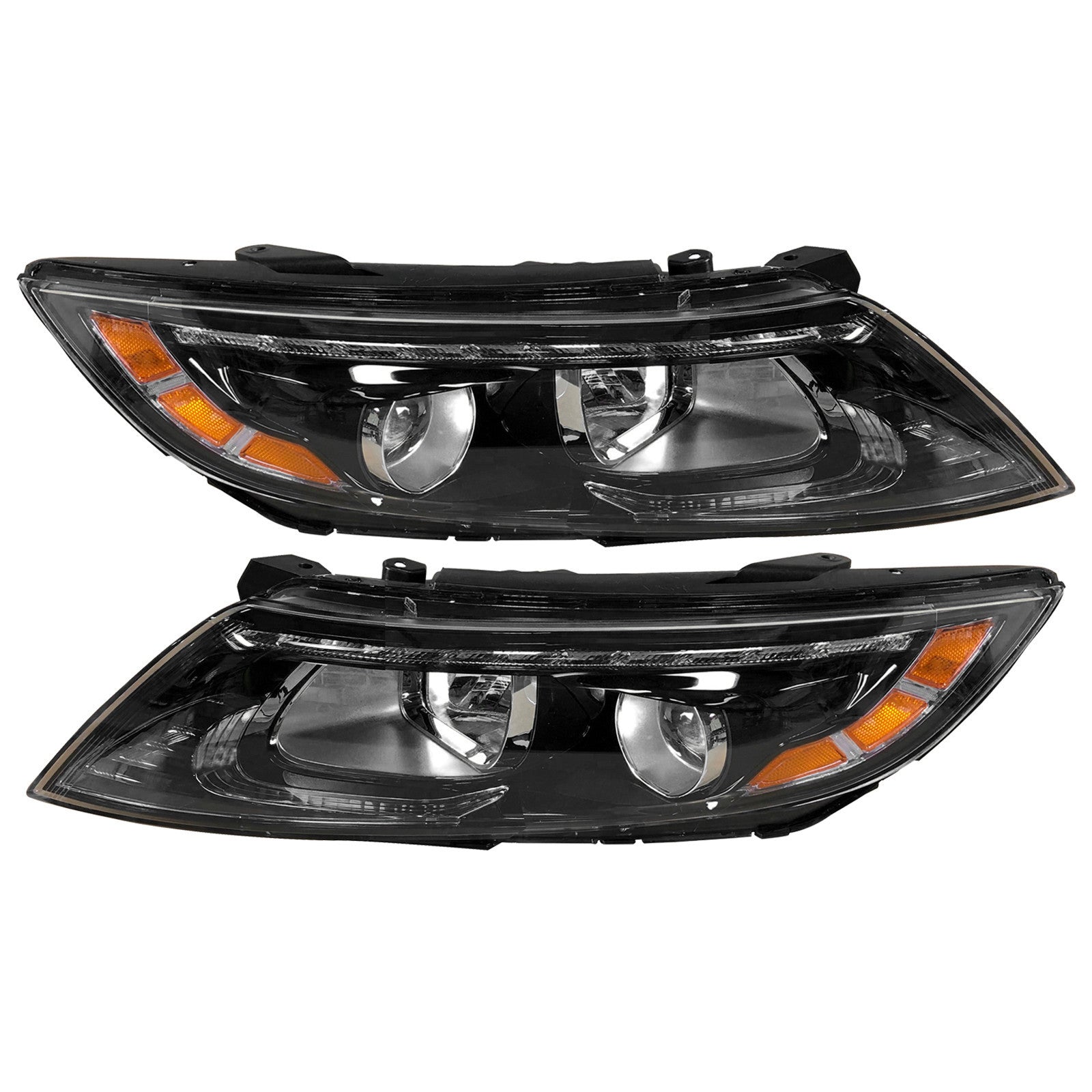 For 2014 2015 Kia Optima Headlight Assembly Halogen with LED Tube Projector Left Right Pair