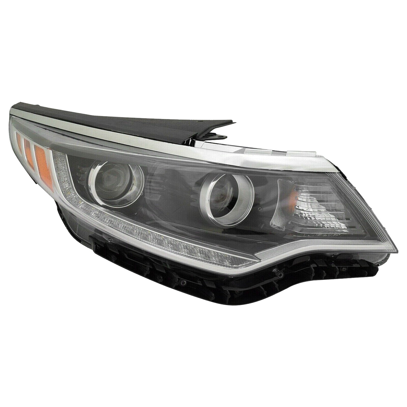 For 2016 2017 2018 Kia Optima Headlight Assembly Halogen Dual Projector with LED Daytime Running Light Passenger Side