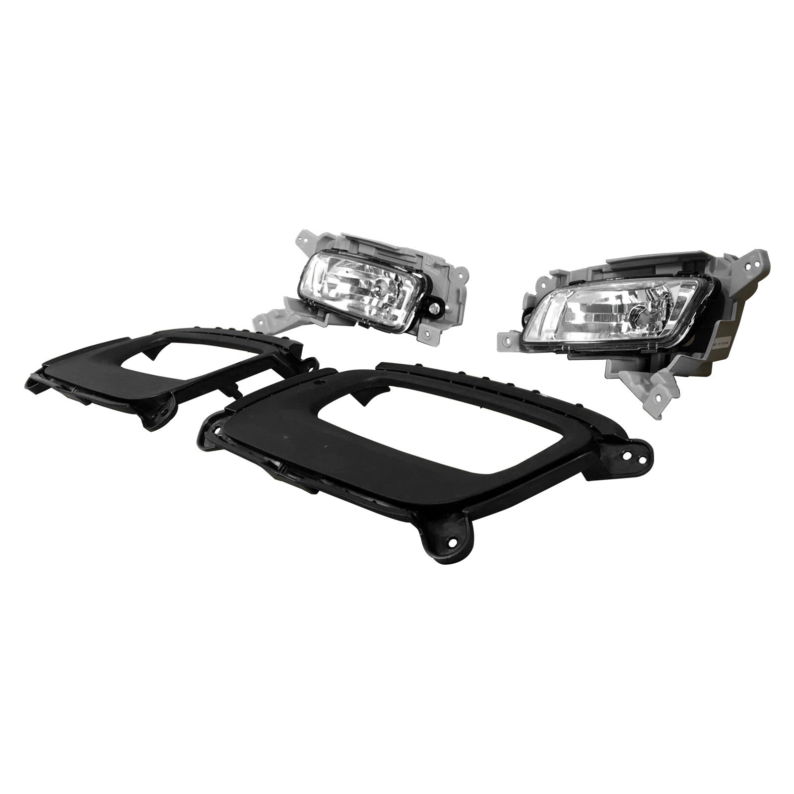 For 2014 2015 Kia Sorento Fog Lamp Daytime Driving Light Assembly with Covers Bezels Set 4pcs