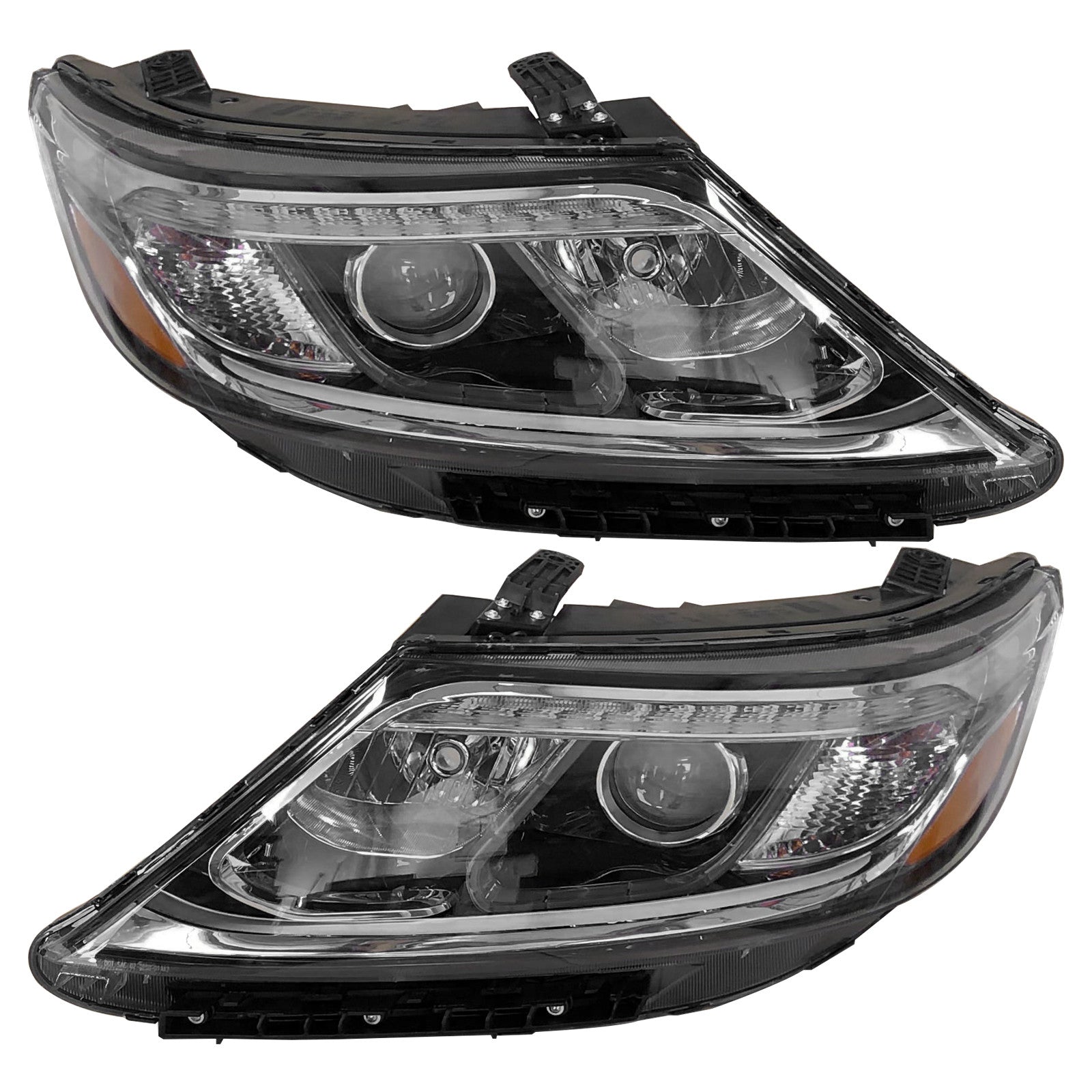 For 2014 2015 Kia Sorento EX SX Headlight Assembly Halogen with LED DRL Projector Left Right Pair