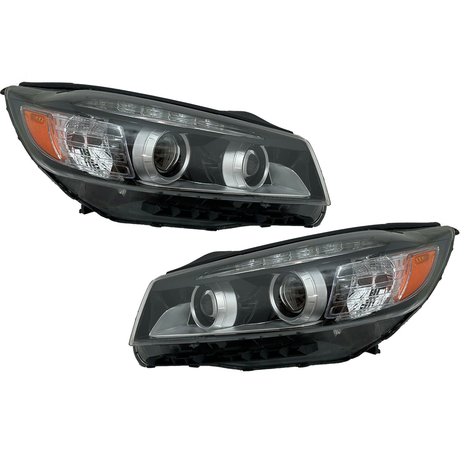 For 2016 2017 2018 Kia Sorento Headlights Assembly Halogen with LED Accent Light Left Right Pair