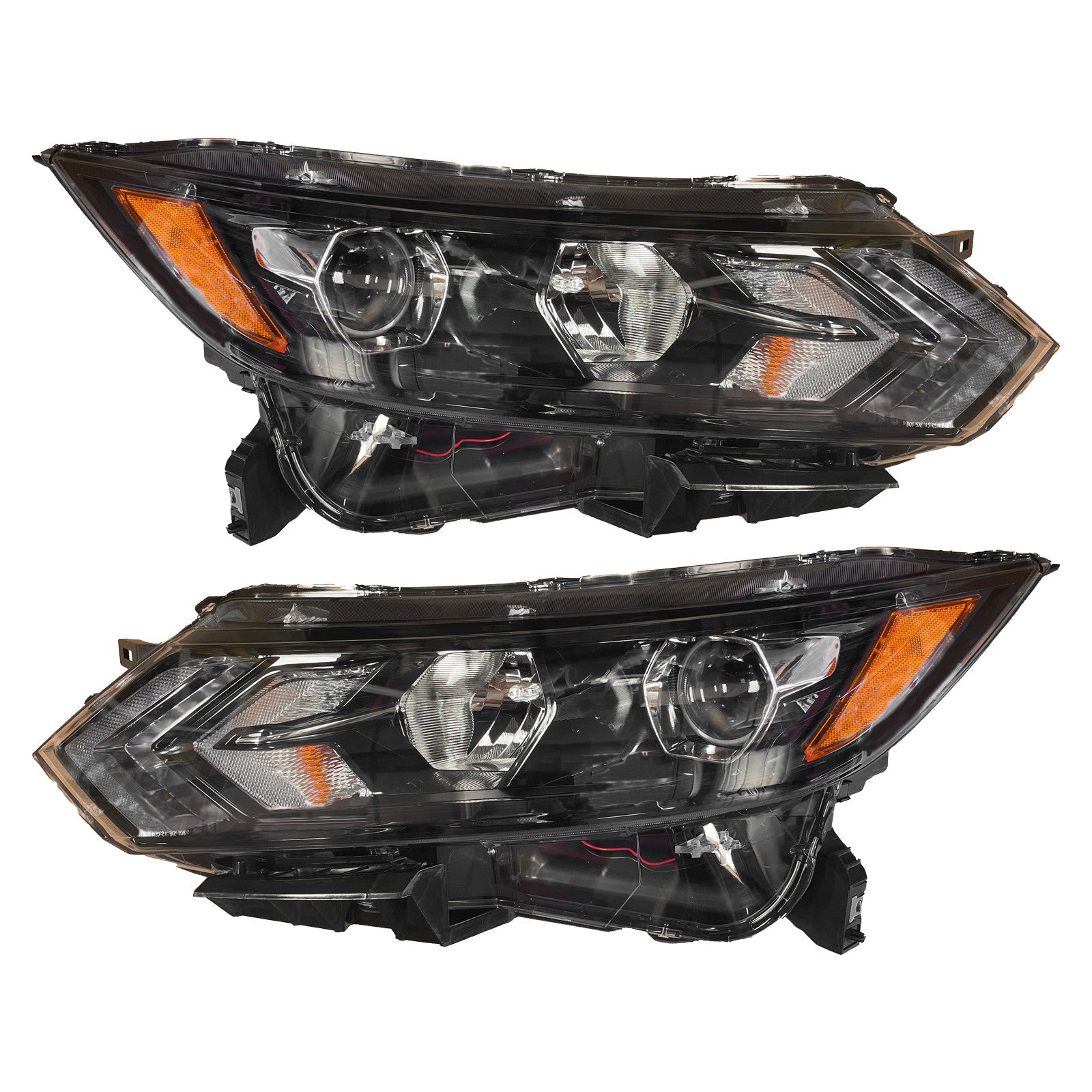 For 2020 2021 2022 Nissan Rogue Sport Headlight Assembly Halogen with LED Projector Left Right Pair