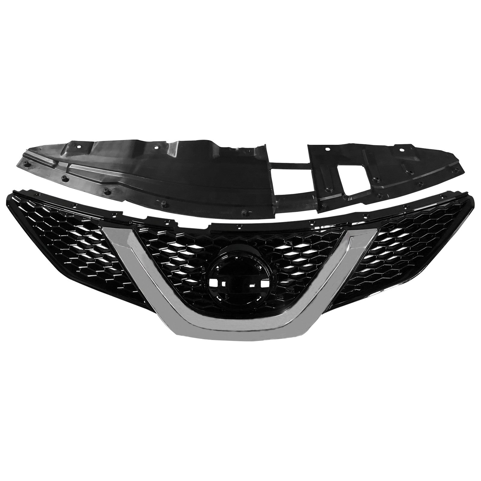For 2017 2018 2019 Nissan Rogue Sport 4DR Front Upper Grille Without Camera Hole 623106MA0A 623106MG0A 2pcs