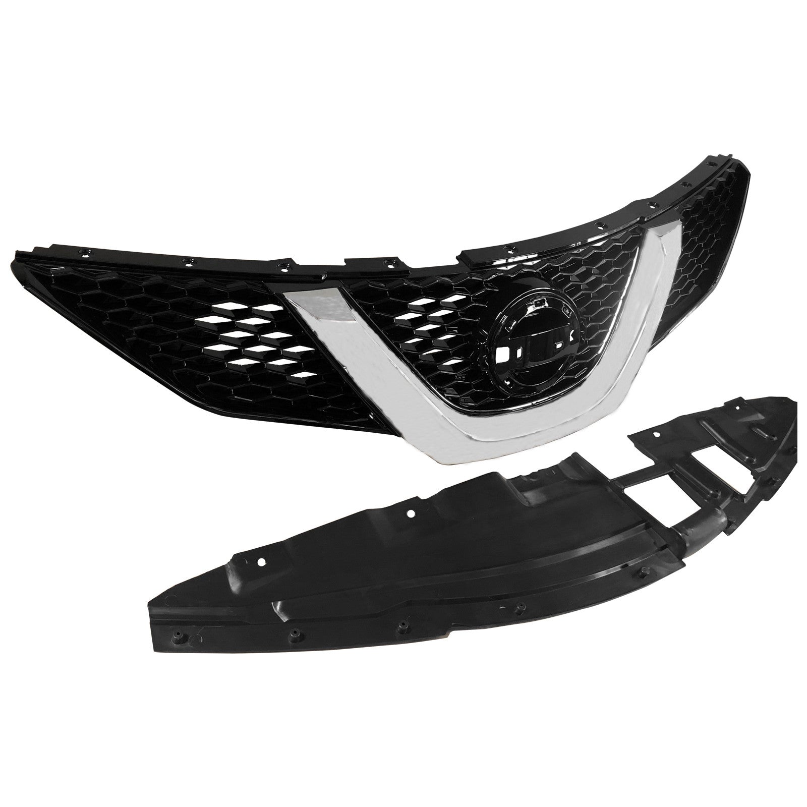 For 2017 2018 2019 Nissan Rogue Sport 4DR Front Upper Grille Without Camera Hole 623106MA0A 623106MG0A 2pcs