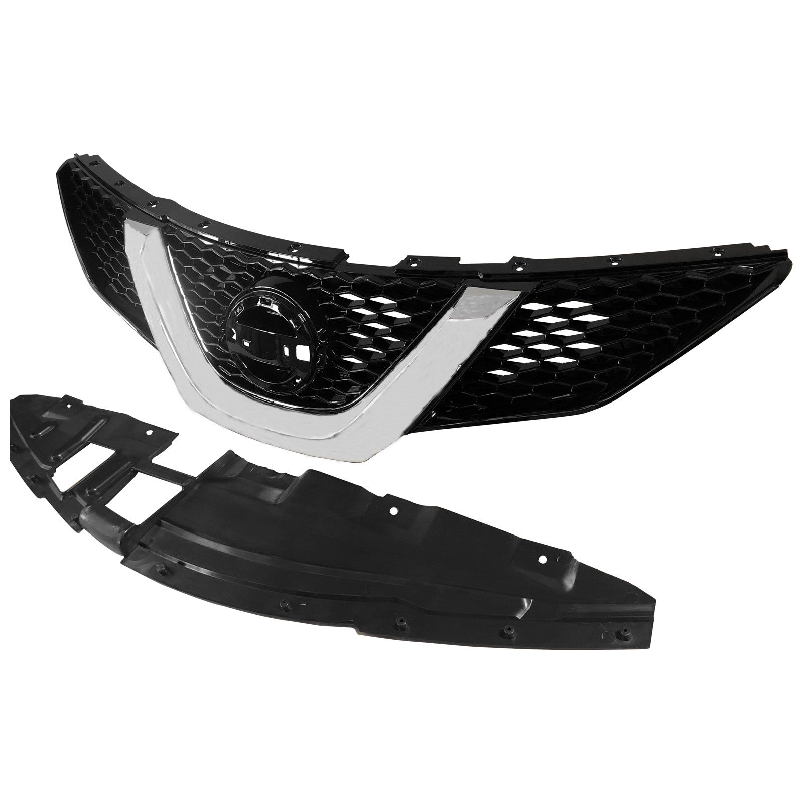 For 2017 2018 2019 Nissan Rogue Sport 4DR Front Upper Grille Without Camera Hole 623106MA0A 623106MG0A 2pcs