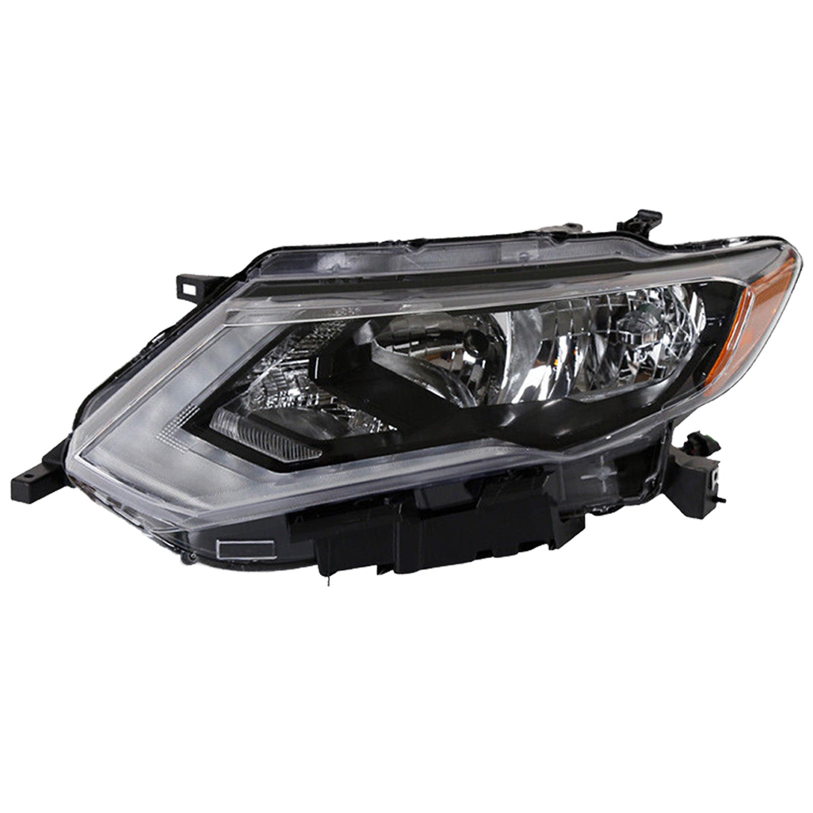 For 2017 2018 2019 2020 Nissan Rogue Headlight Assembly Halogen Chrome Driver Side