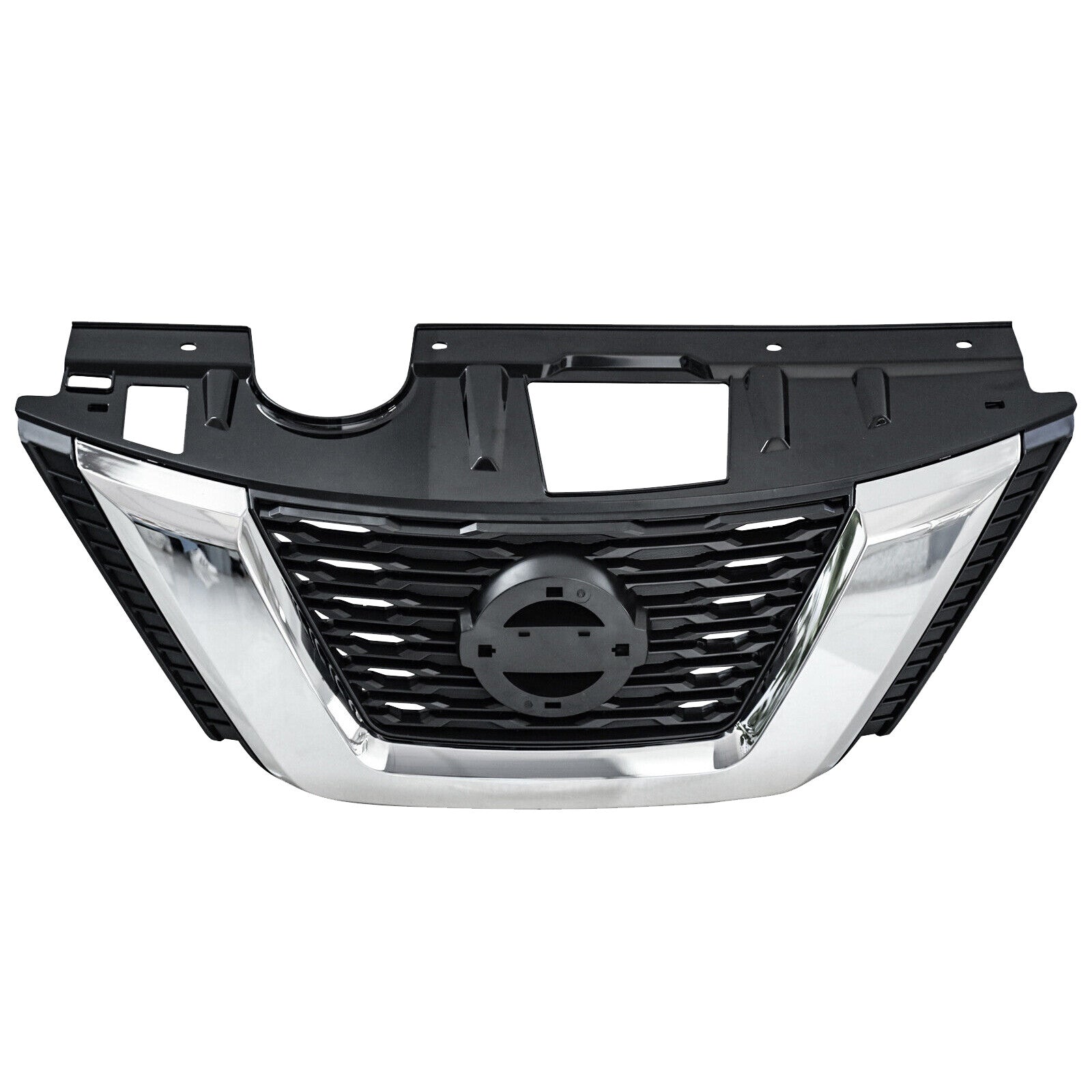 2016 2017 2018 Nissan Rogue Front Upper Bumper Grille Assembly Chrome Black