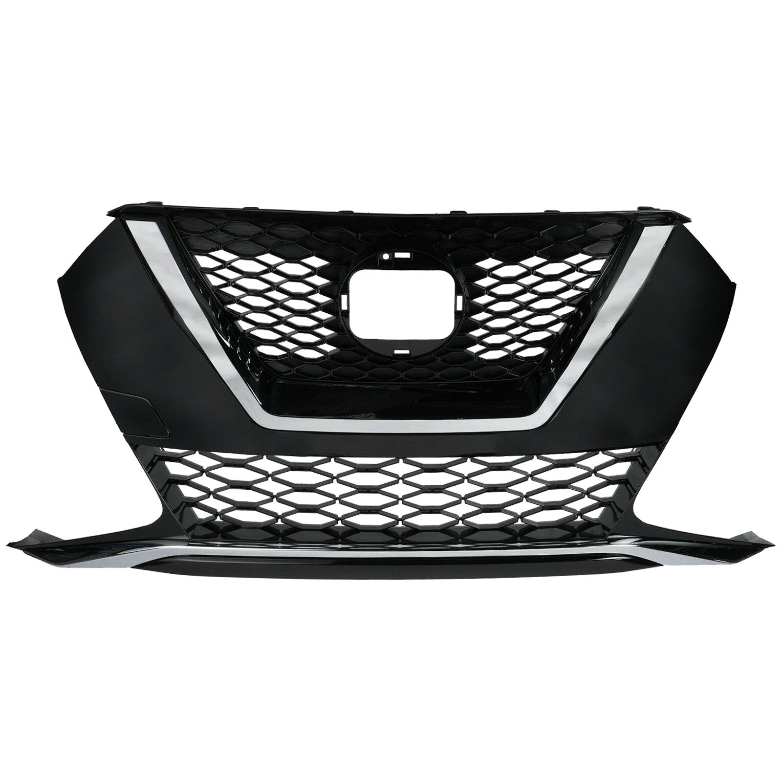 For 2019 2020 2021 2022 2023 Nissan Maxima Front Upper Bumper Grille Assembly Chrome Black
