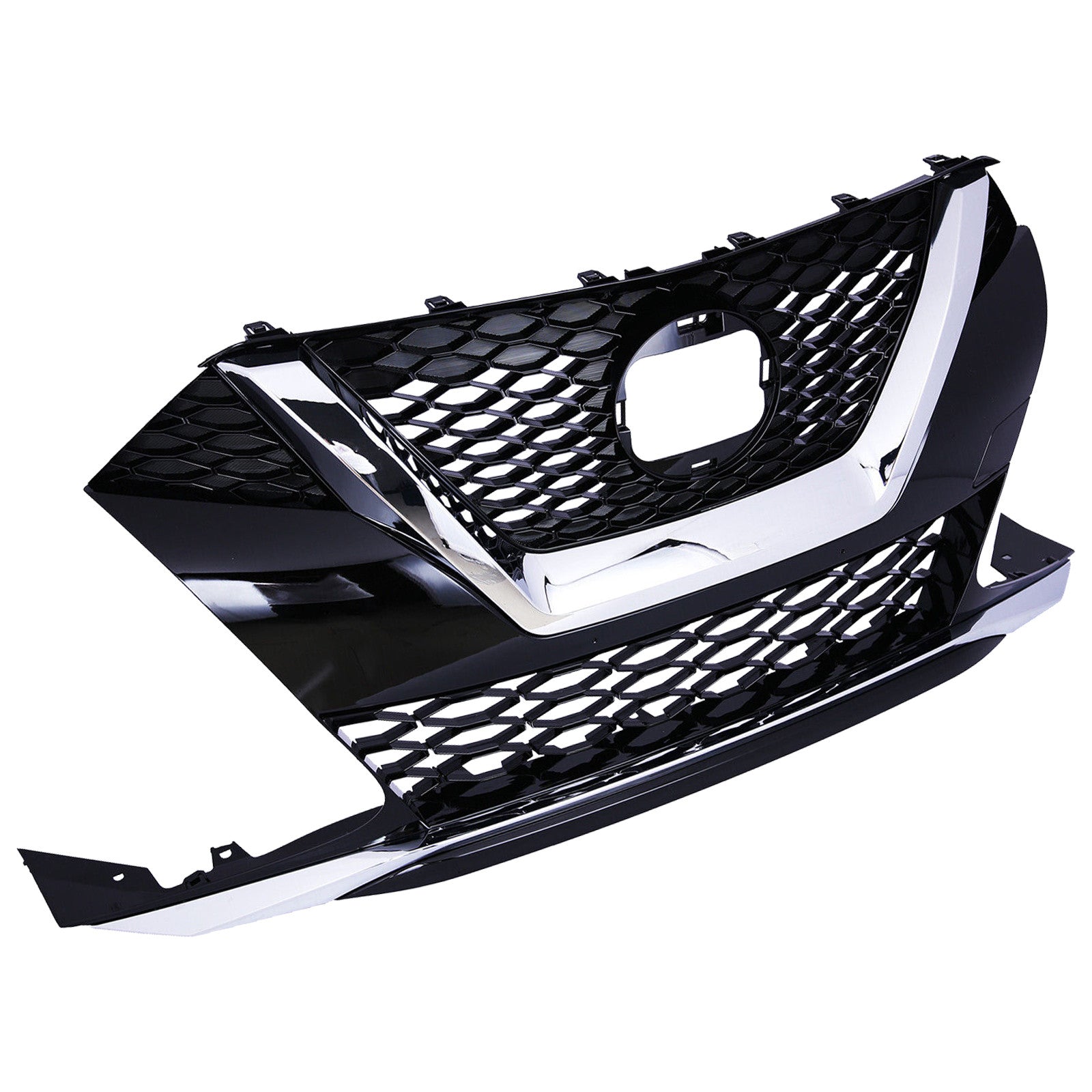 For 2019 2020 2021 2022 2023 Nissan Maxima Front Upper Bumper Grille & Fog Light Bezels Set 3pcs