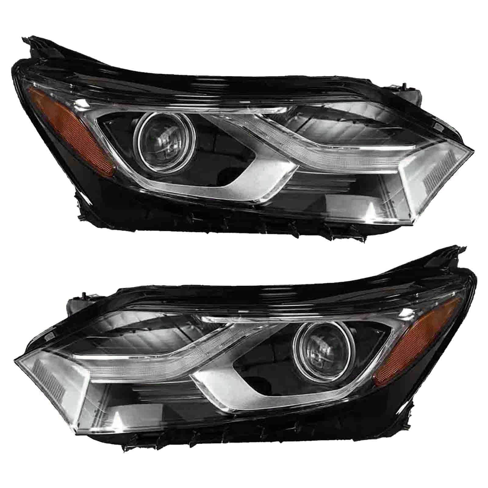 For 2018 2019 2020 2021 Chevrolet Chevy Equinox Headlight Assembly Halogen with LED Daytime Running Lamp Left Right Pair