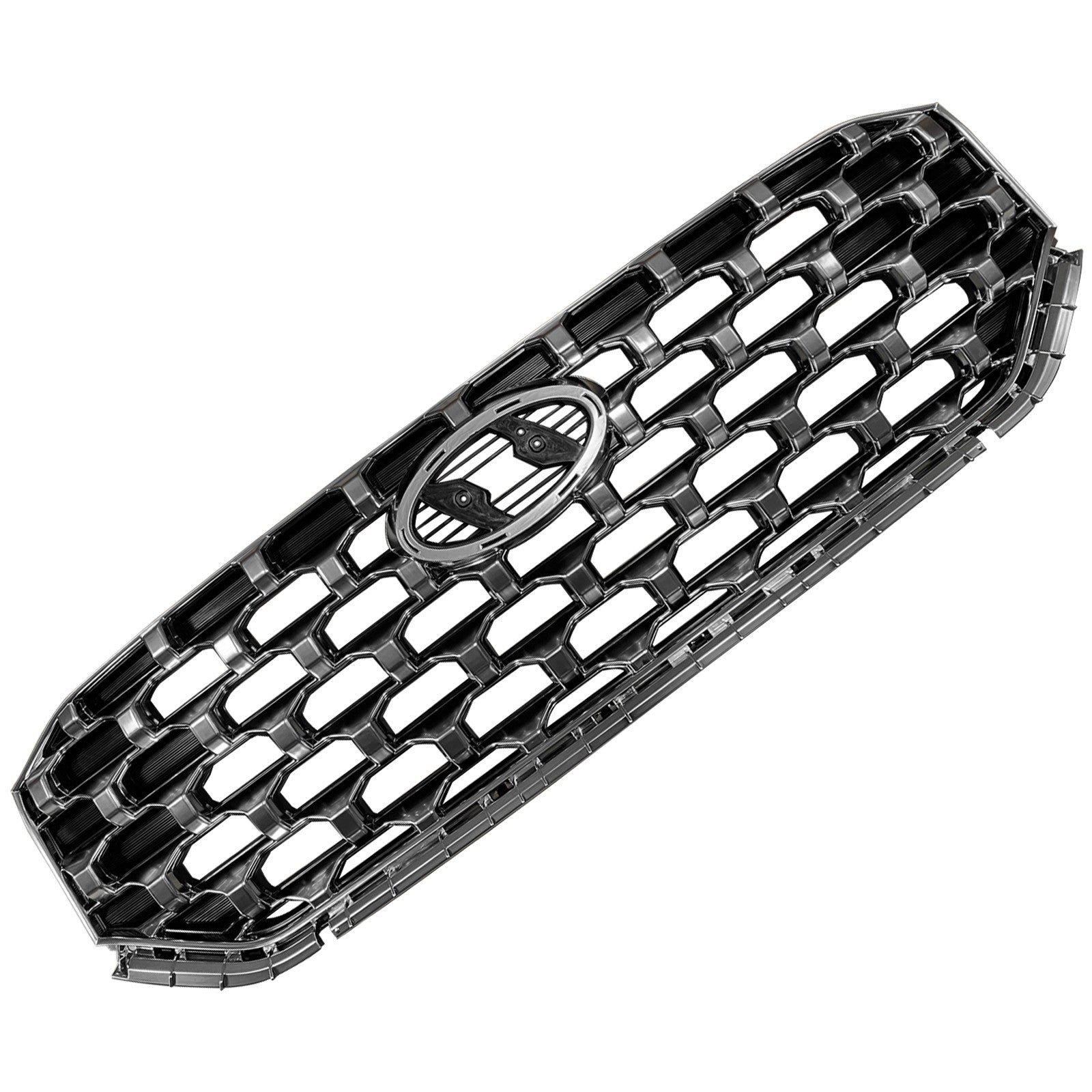 For 2021 2022 2023 Hyundai Santa Fe Front Upper Grille Grill Assembly Chrome