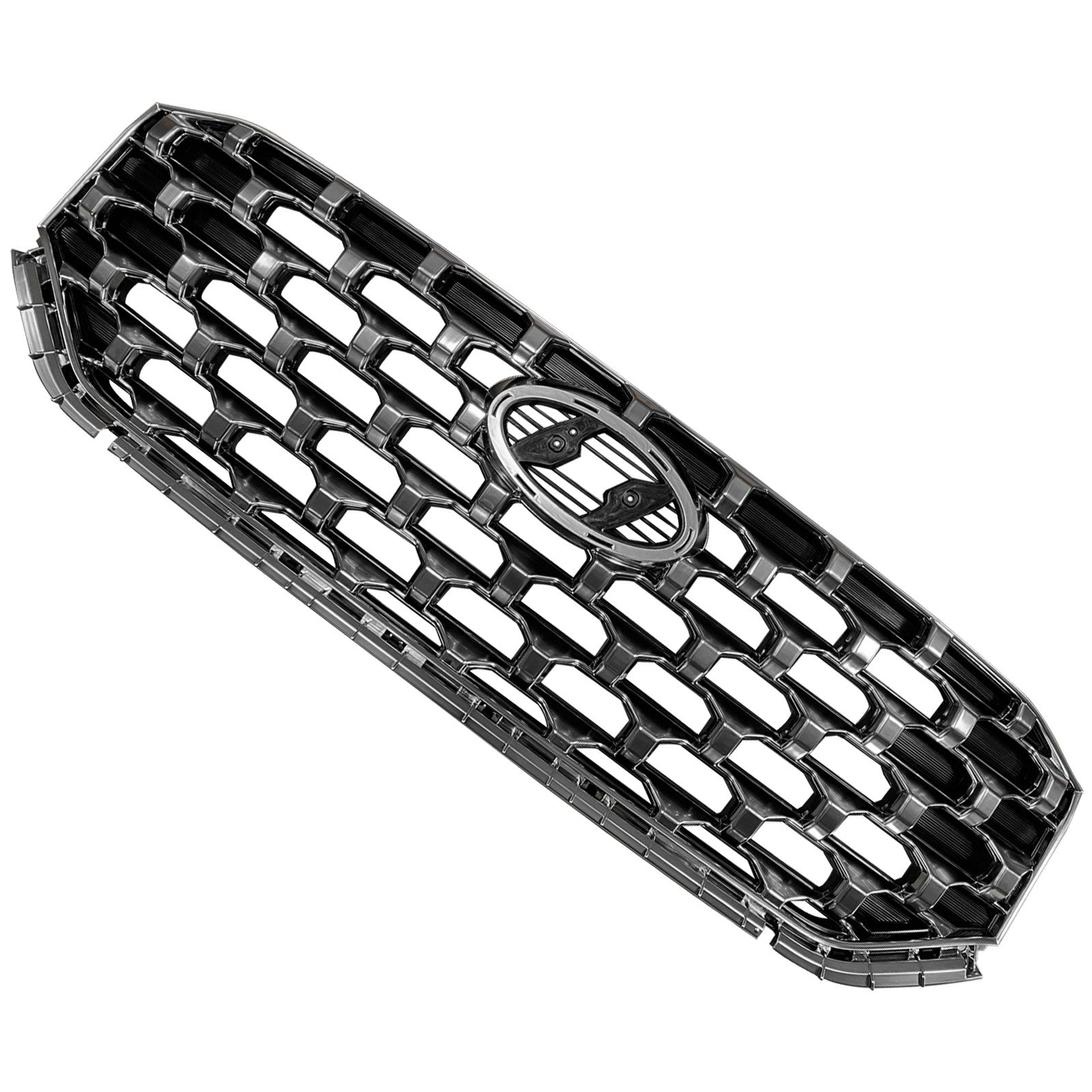 For 2021 2022 2023 Hyundai Santa Fe Front Upper Grille Grill Assembly Chrome