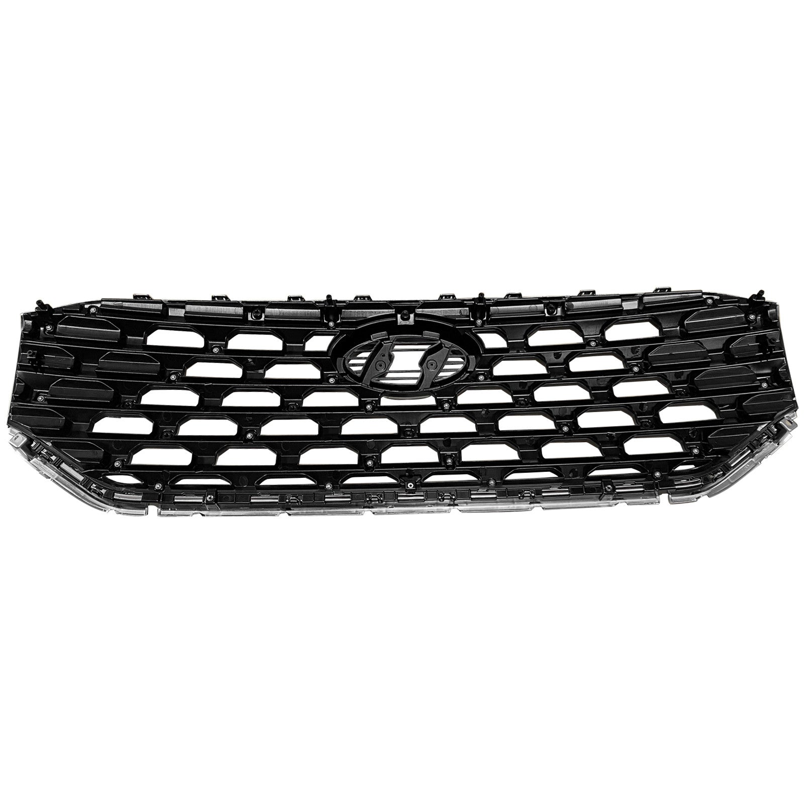 For 2021 2022 2023 Hyundai Santa Fe Front Upper Grille Grill Assembly Chrome