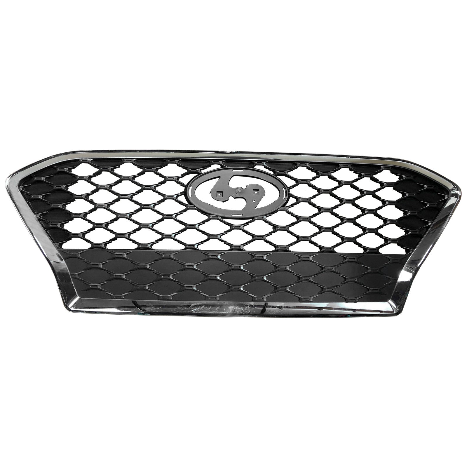 For 2018 2019 2020 2021 Hyundai Kona Hatchback Front Upper Bumper Grille with Chrome Trim