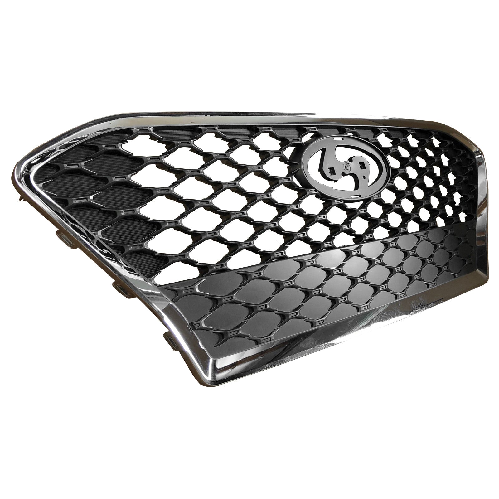 For 2018 2019 2020 2021 Hyundai Kona Hatchback Front Upper Bumper Grille with Chrome Trim