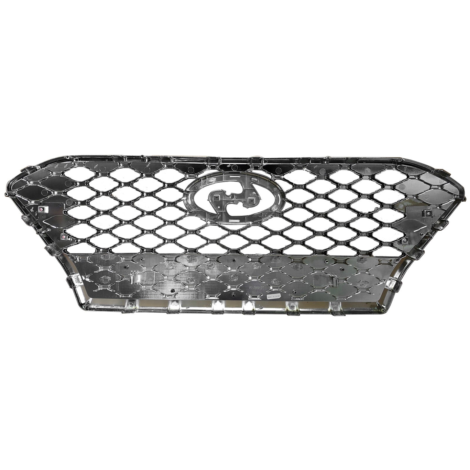 For 2018 2019 2020 2021 Hyundai Kona Hatchback Front Upper Bumper Grille with Chrome Trim