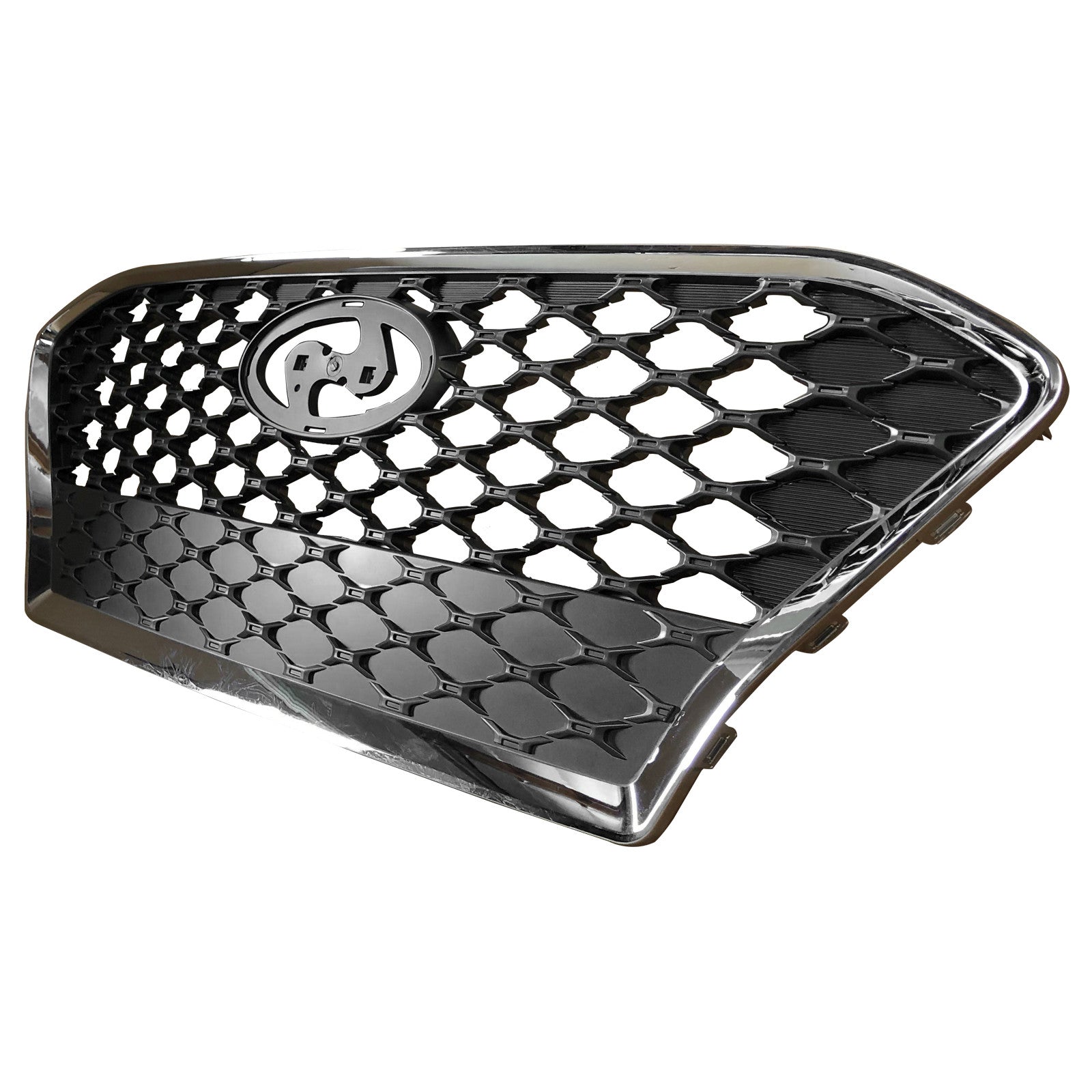 For 2018 2019 2020 2021 Hyundai Kona Hatchback Front Upper Bumper Grille with Chrome Trim