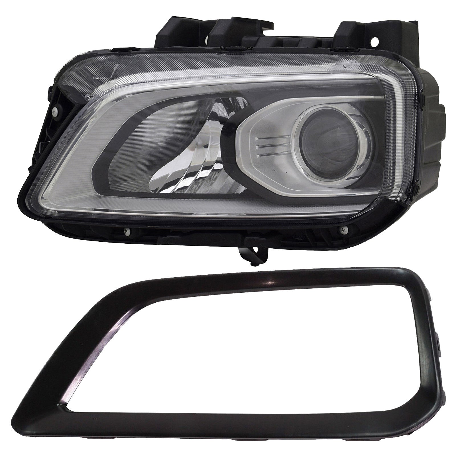 For 2018 2019 2020 2021 Hyundai Kona Halogen Headlight & Bezel Assembly Left Driver Side