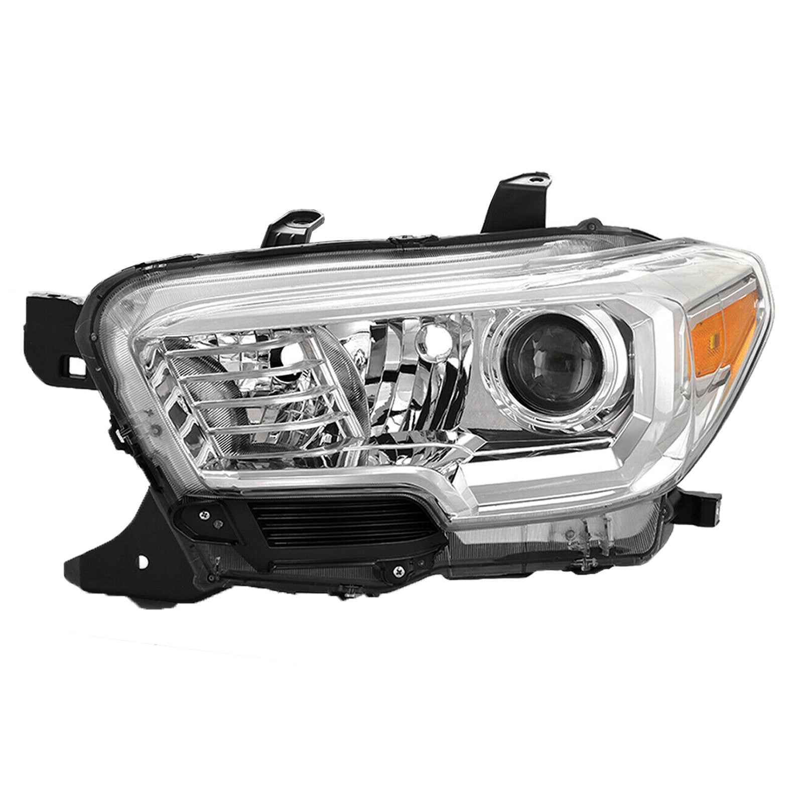 For 2016 2017 2018 2019 2020 2021 2022 2023 Toyota Tacoma Headlight Assembly Halogen Chrome Housing Driver Side