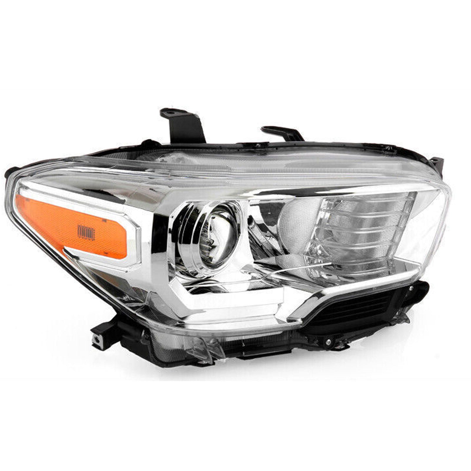 For 2016 2017 2018 2019 2020 2021 2022 2023 Toyota Tacoma Headlight Assembly Halogen Chrome Housing Passenger Side