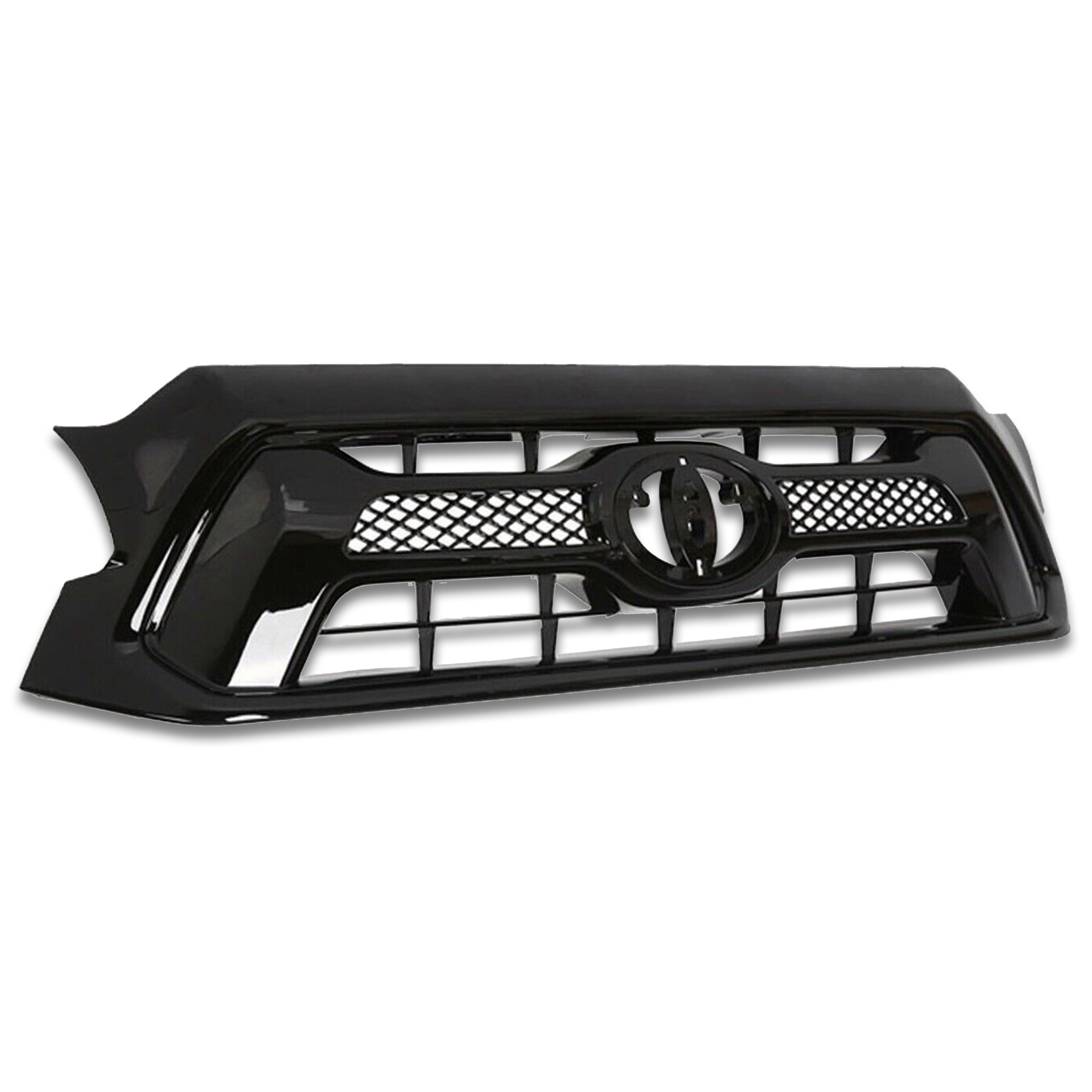 For 2012 2013 2014 2015 Toyota Tacoma Front Hood Bumper Upper Grille Grill Assembly New Mesh Glossy Black TO1200352