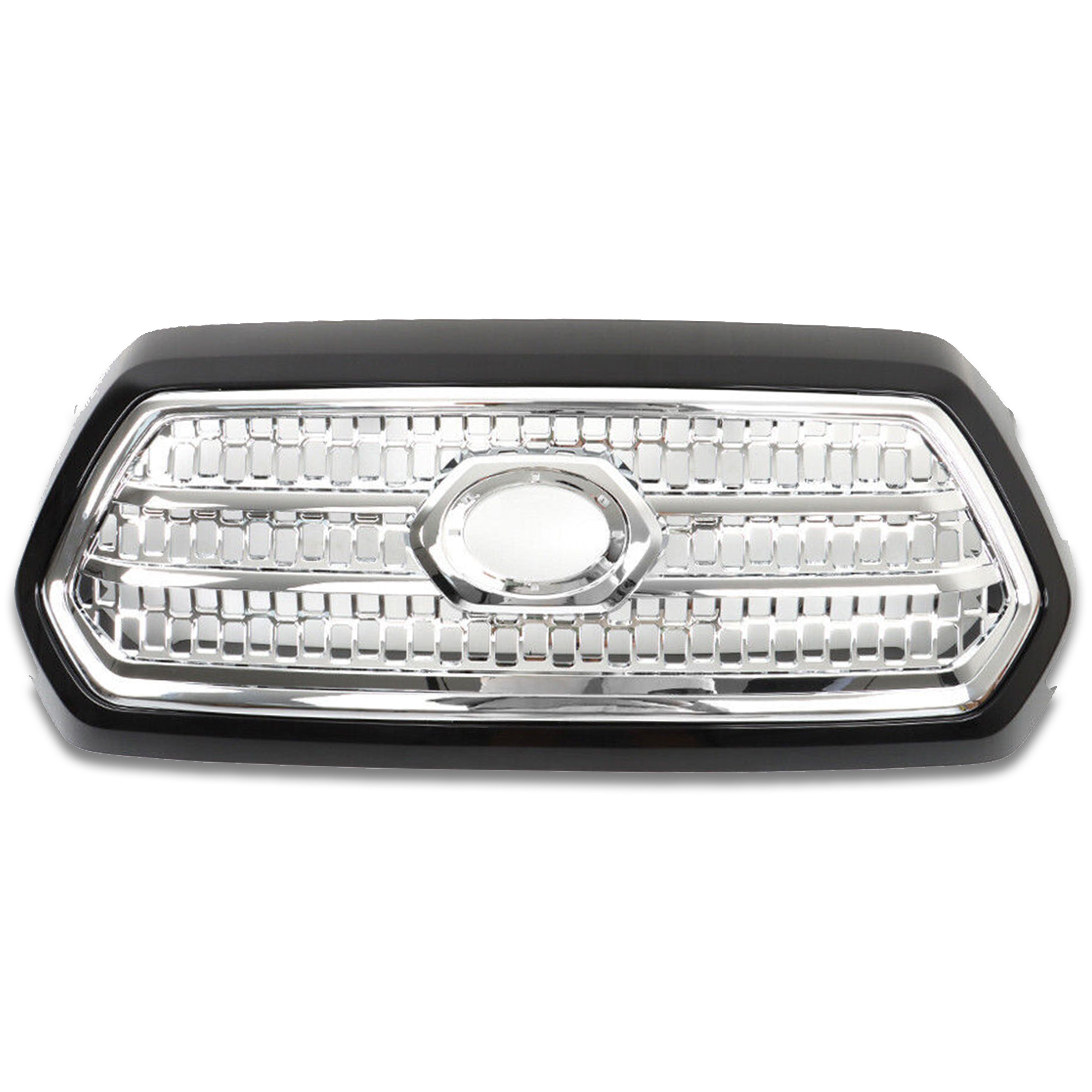 For 2016 2017 2018 Toyota Tacoma Front Hood Bumper Upper Grille Grill Assembly New Mesh Glossy Black 5311304030