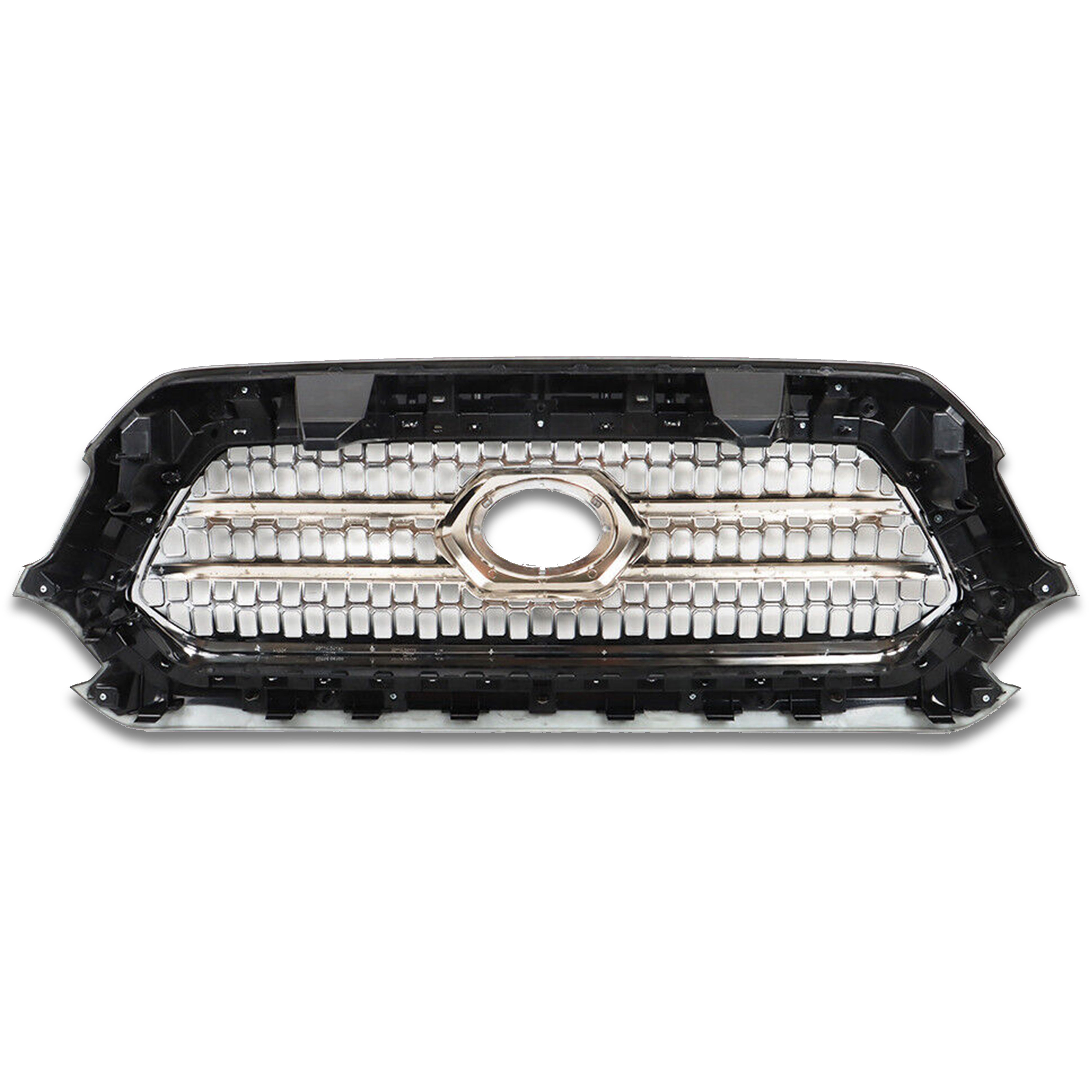 For 2016 2017 2018 Toyota Tacoma Front Hood Bumper Upper Grille Grill Assembly New Mesh Matte Black Chrome 5311304030
