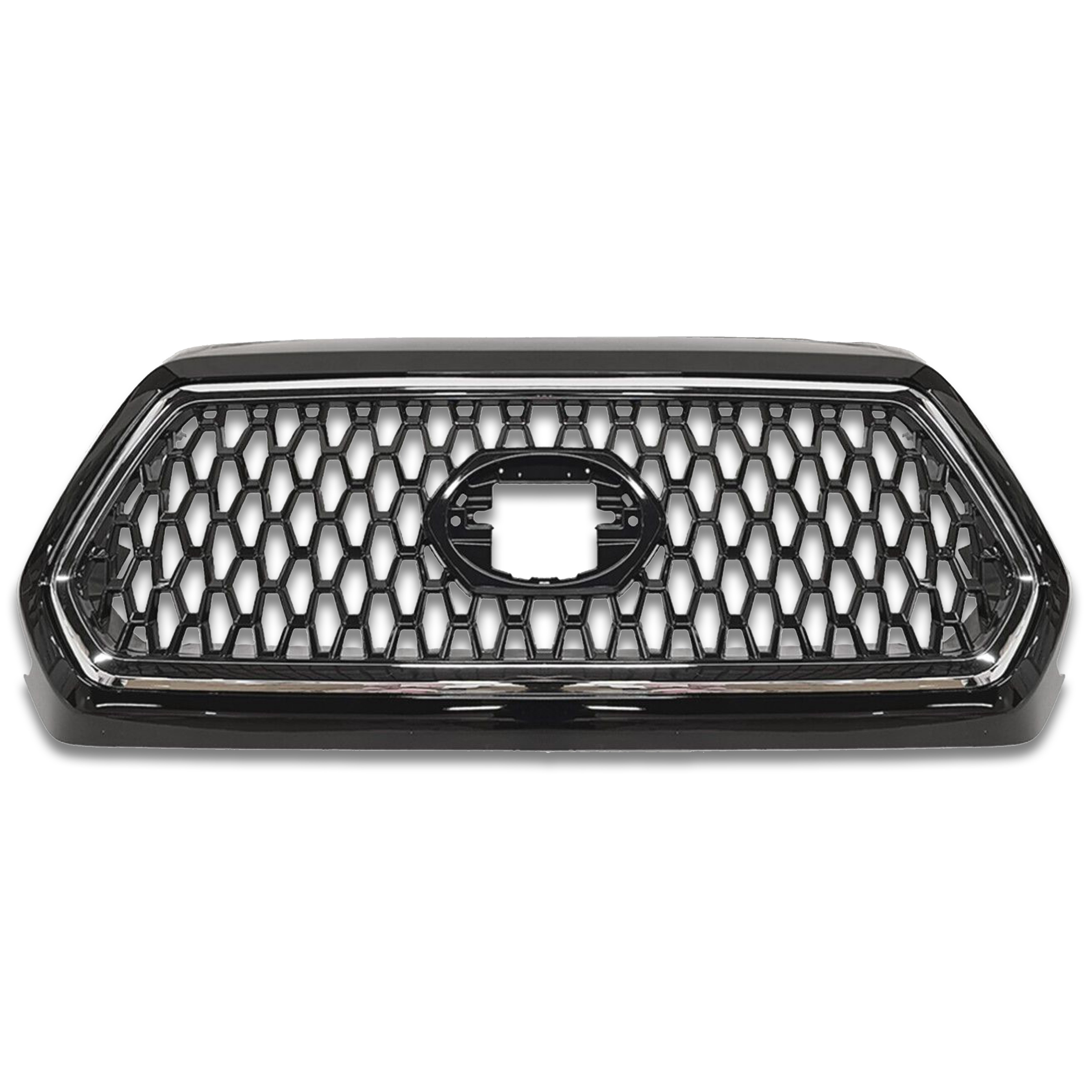For 2016 2017 2018 2019 2020 2021 2022 2023 Toyota Tacoma Front Hood Bumper Upper Grille Grill New Mesh Glossy Black TRD Assembly