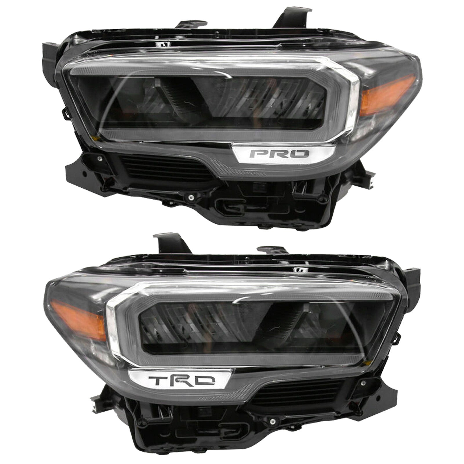 For 2020 2021 2022 2023 Toyota Tacoma SE TRD PRO LED DRL Headlight Assembly Black Left Right Driver Passenger Side LH RH Pair Set 2Pcs 8115004300 8111004300