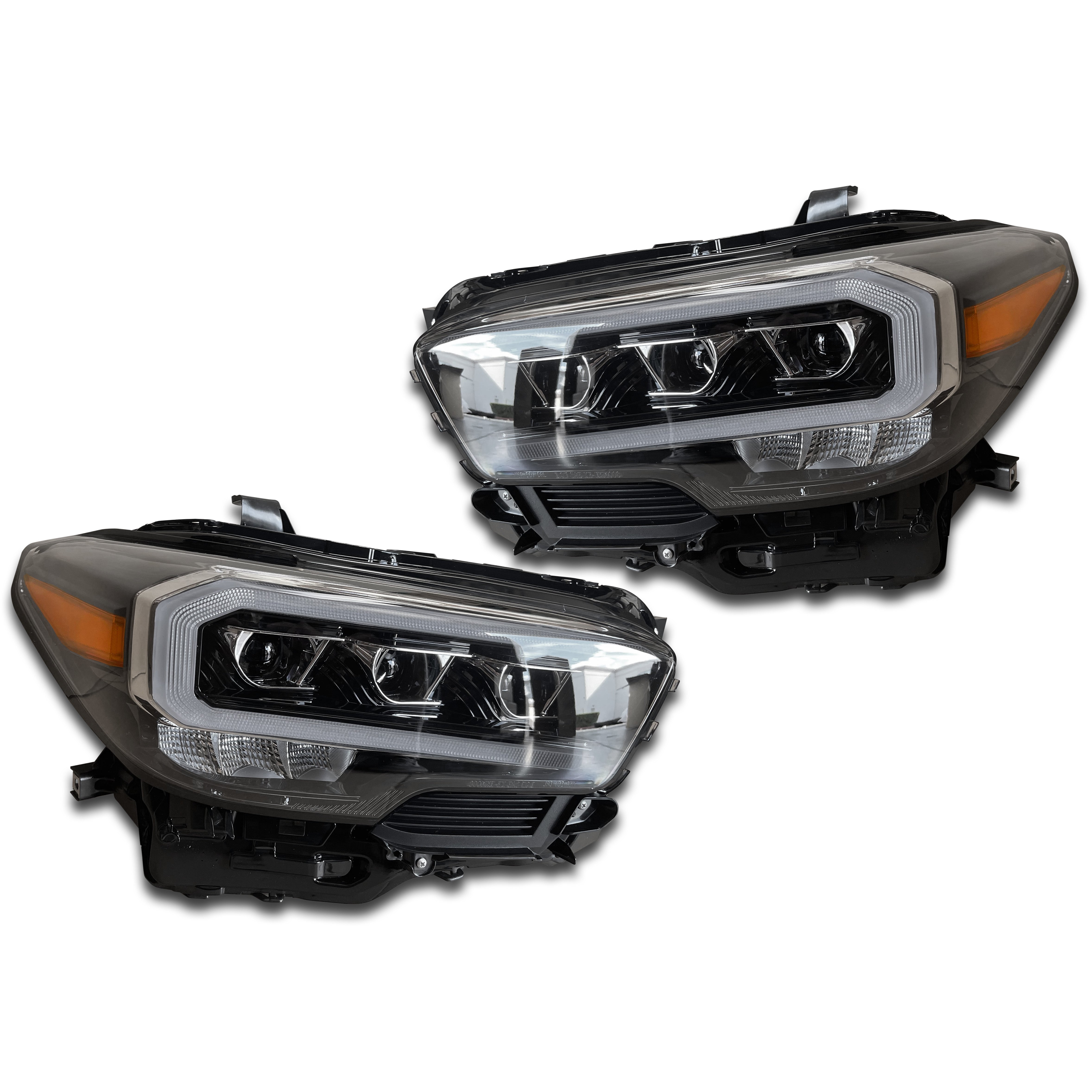 For 2020 2021 2022 2023 Toyota Tacoma Headlight Headlamp Triple LED Factory Assembly Left Right Driver Passenger Side LH RH Pair 2pcs Set TT-TACOMA-A190