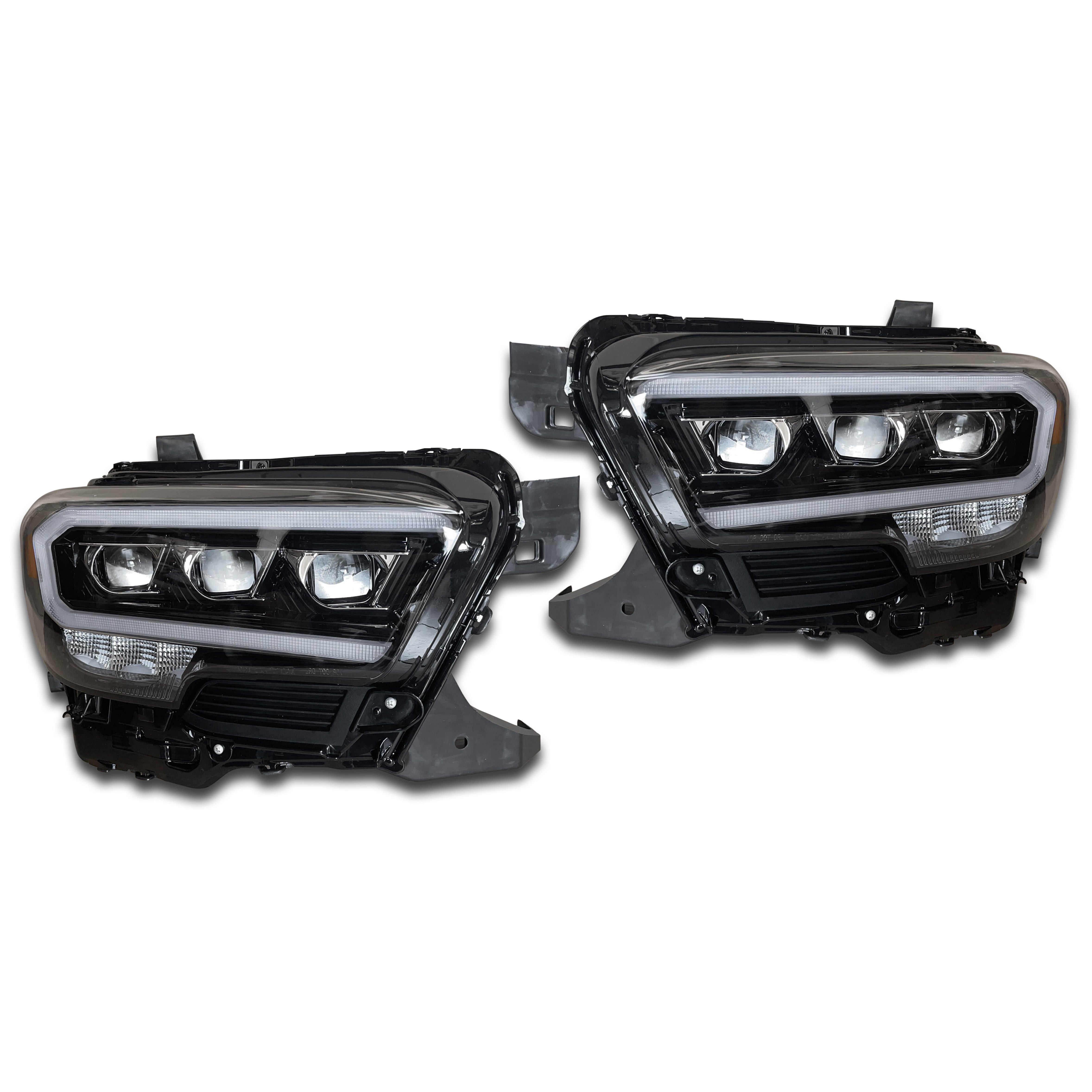For 2020 2021 2022 2023 Toyota Tacoma Headlight Headlamp Triple LED Factory Assembly Left Right Driver Passenger Side LH RH Pair 2pcs Set TT-TACOMA-A190