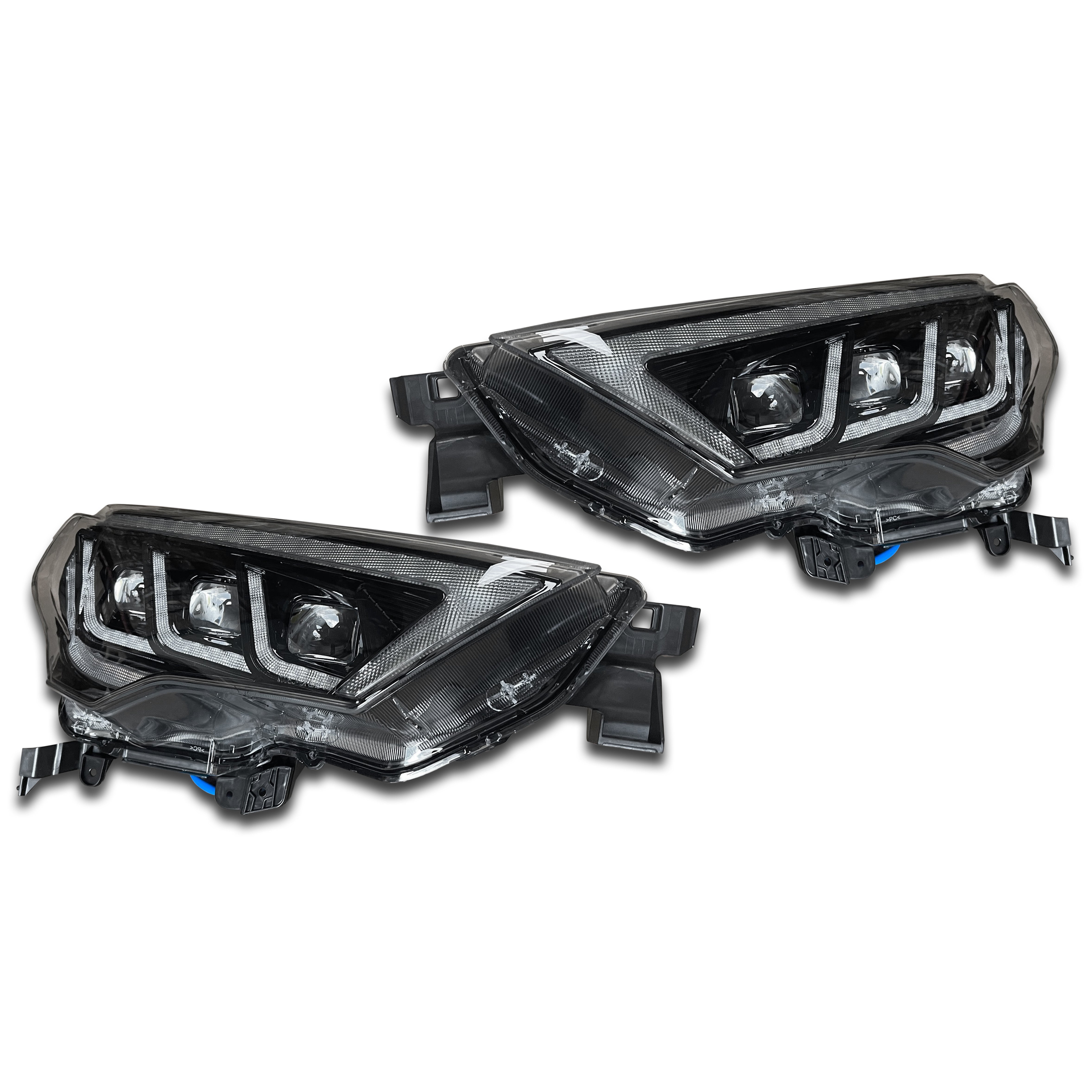 For 2014 2015 2016 2017 2018 2019 2020 2021 Toyota 4Runner LED Headlight Triple Beam Factory Assembly Left Right Driver Passenger Side LH RH Pair Set 2Pcs TT-CB-A163B