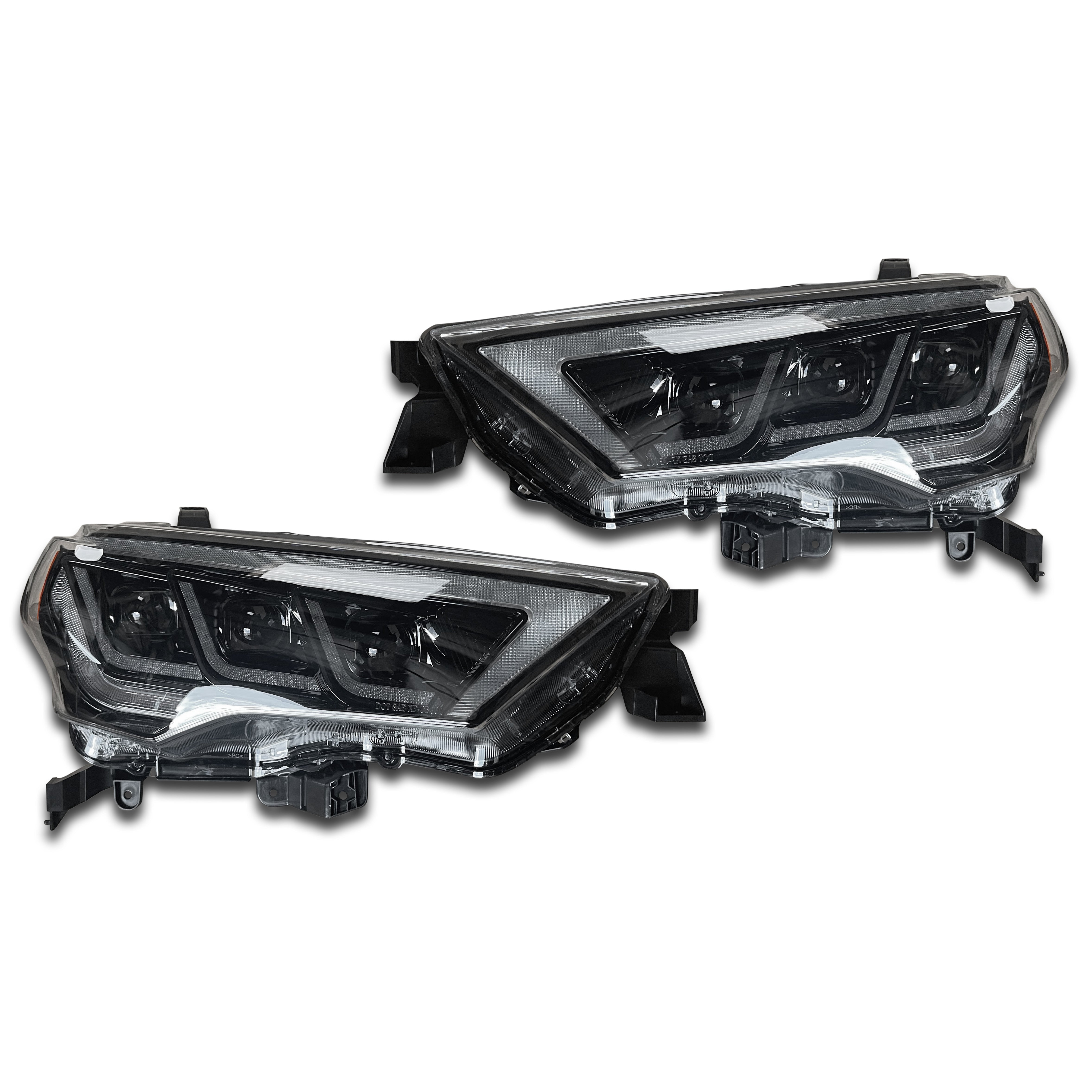 For 2014 2015 2016 2017 2018 2019 2020 2021 Toyota 4Runner LED Headlight Triple Beam Factory Assembly Left Right Driver Passenger Side LH RH Pair Set 2Pcs TT-CB-A163B