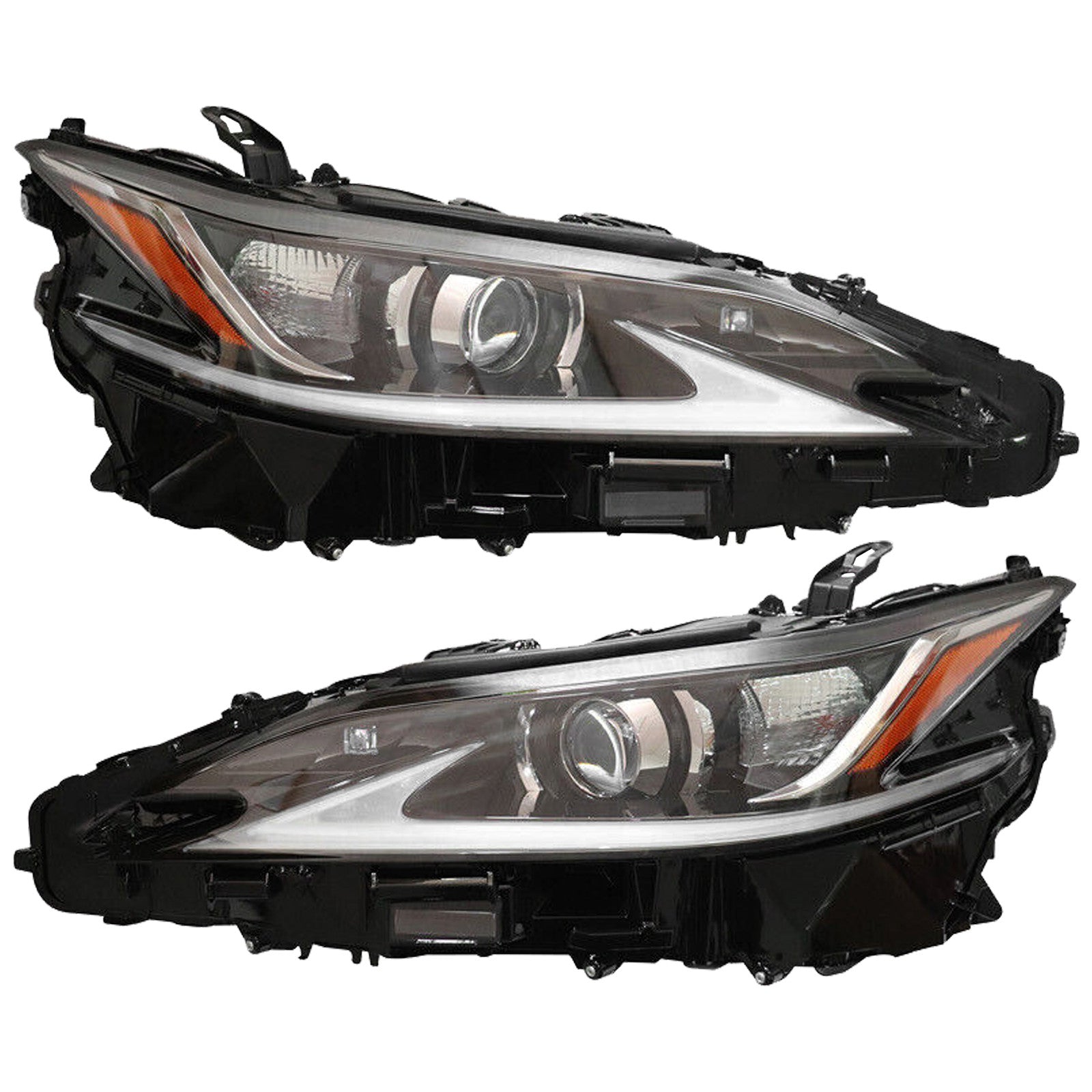 For 2019 2020 2021 Lexus ES250 ES300H ES350 Front Full LED Headlight With LED DRL Signal Lights Assembly Left Right Driver Passenger Side LH RH Set Pair 2Pcs 8115006C90 8115006C91