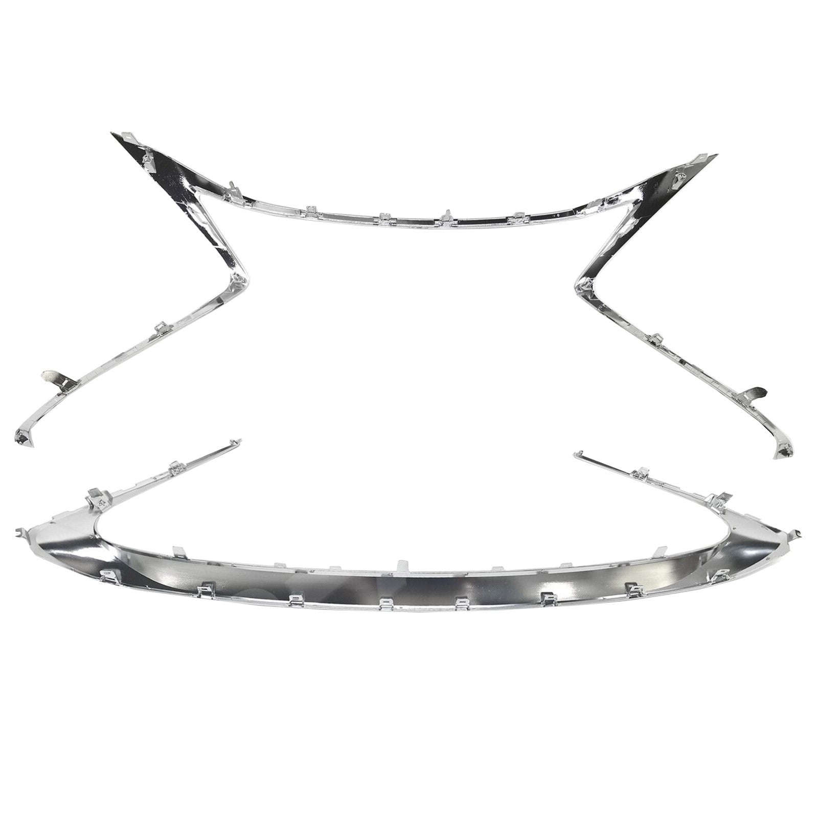 For 2016 2017 2018 Lexus ES300h & ES350 Front Grille Trim Molding Set Chrome 2pcs