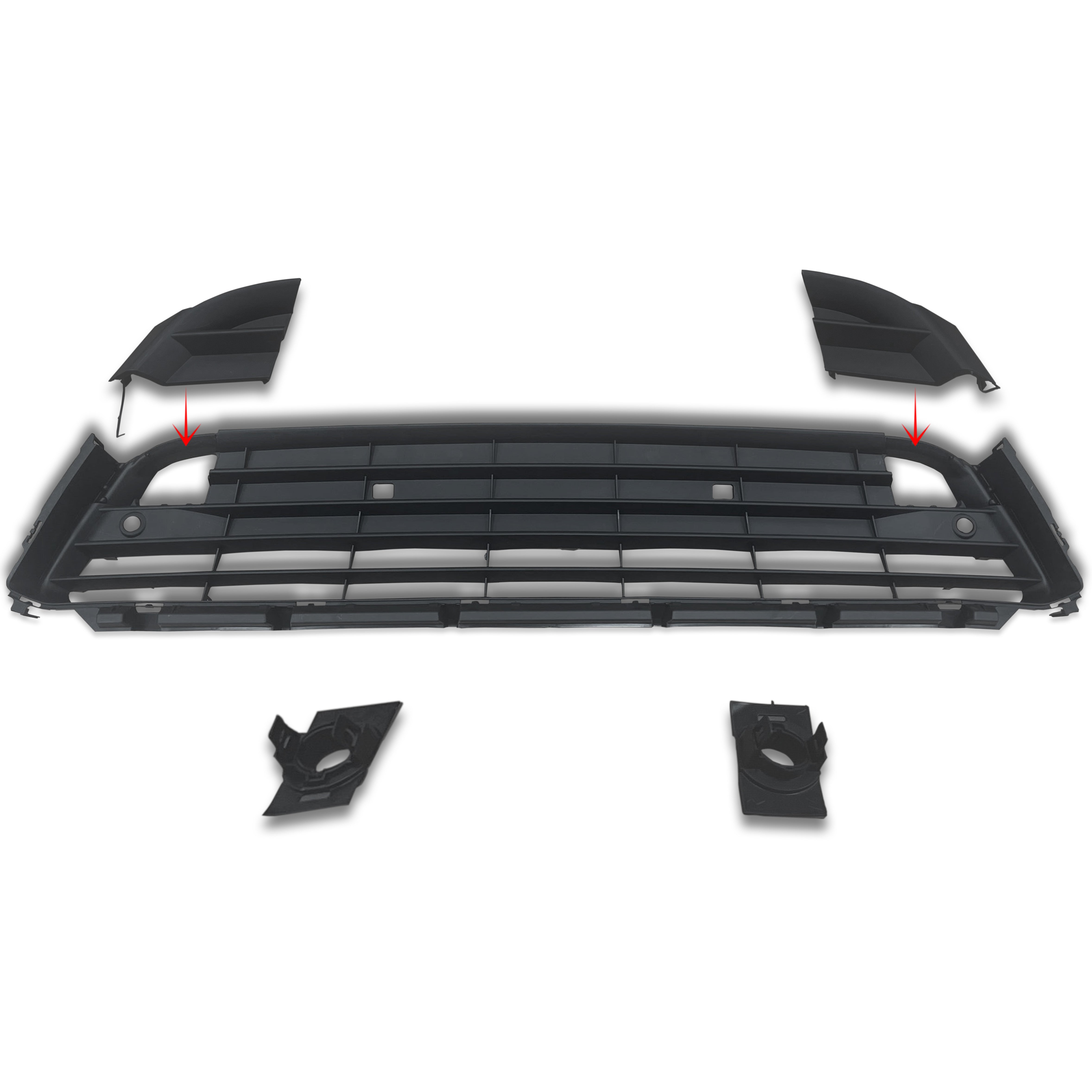 For 2016 2017 2018 2019 Lexus RX350 RX450h Front Upper Lower Bumper Grille Assembly Set 4pcs