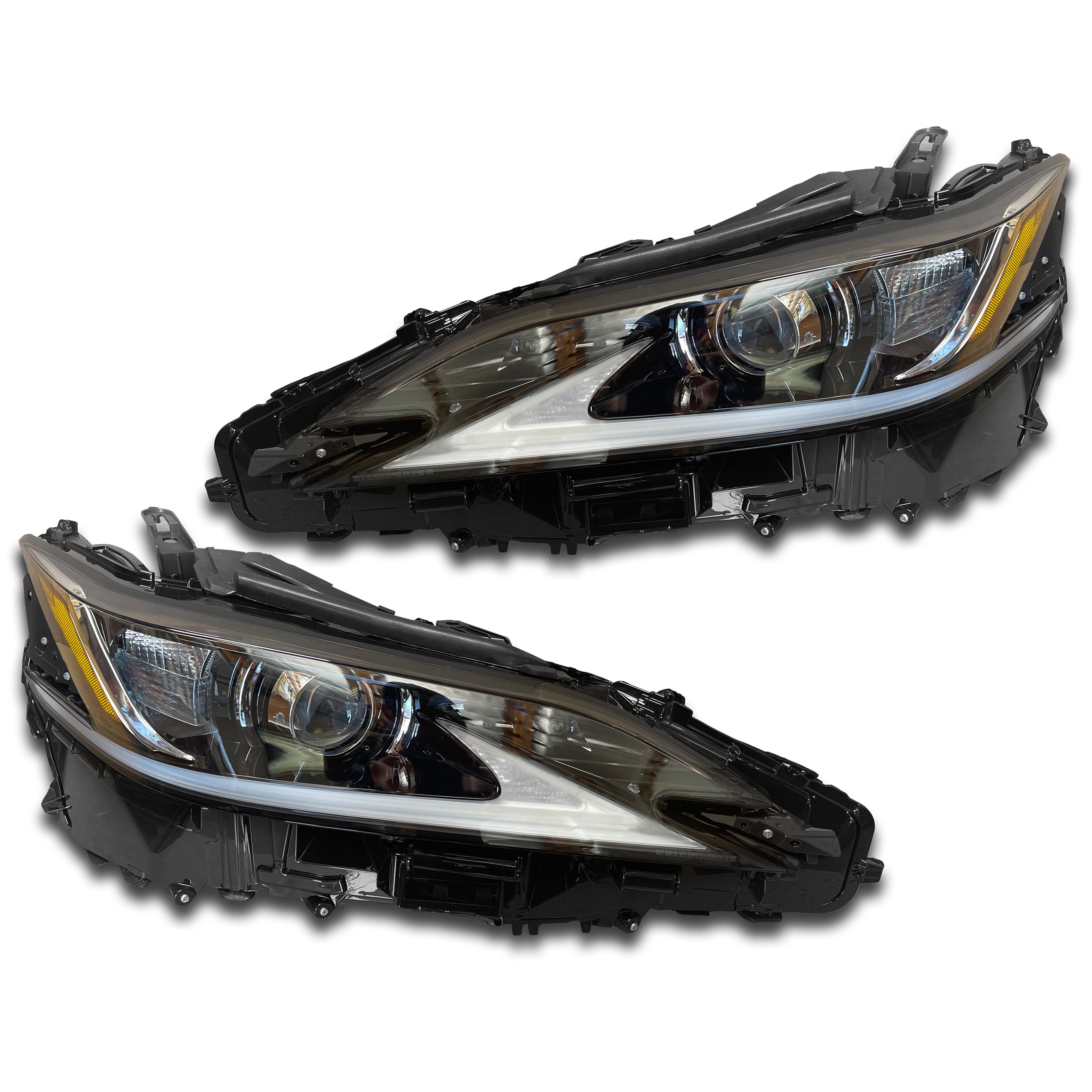 For 2019 2020 2021 2022 Lexus ES250 ES300H ES350 LED Headlight Headlamps Assembly Without LED Signal Light Left Right Driver Passenger Side LH RH Set Pair LX2512183 LX2503183