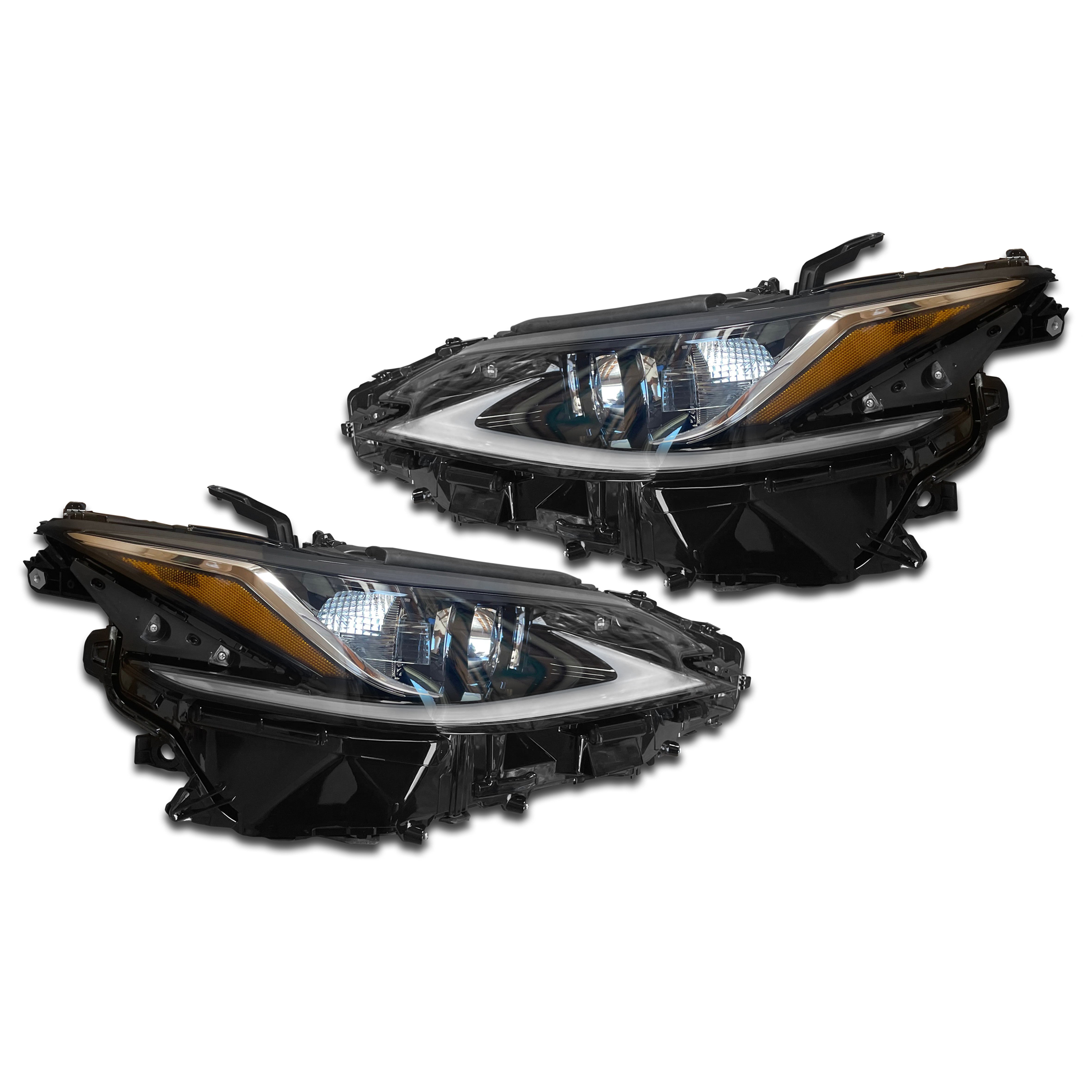 For 2019 2020 2021 2022 Lexus ES250 ES300H ES350 LED Headlight Headlamps Assembly Without LED Signal Light Left Right Driver Passenger Side LH RH Set Pair LX2512183 LX2503183