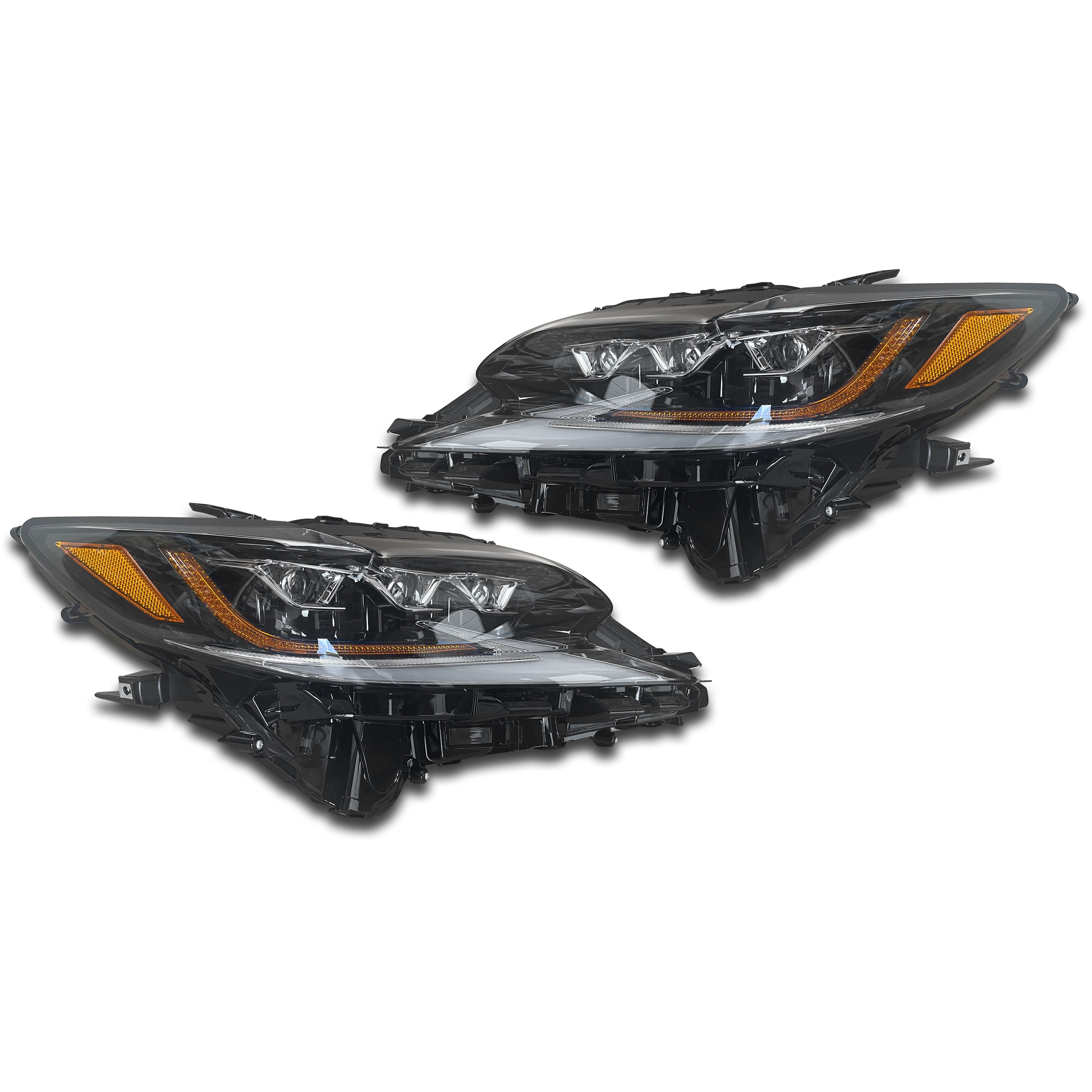 For 2013 2014 2015 2016 2017 2018 Lexus ES300h ES350 Headlight Headlamp Triple LED Factory Assembly Left Right Driver Passenger Side RH LH Set Pair 2Pcs