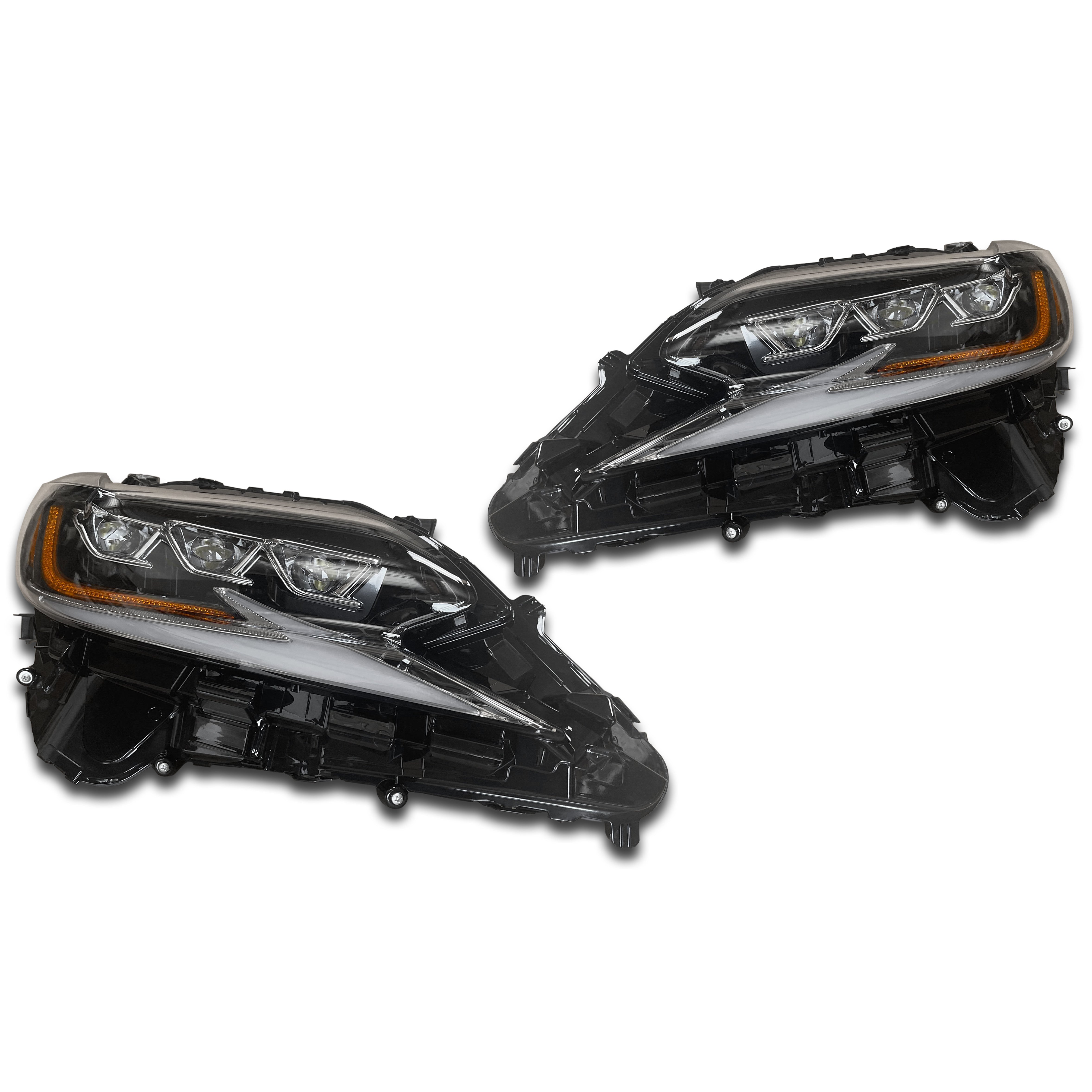 For 2013 2014 2015 2016 2017 2018 Lexus ES300h ES350 Headlight Headlamp Triple LED Factory Assembly Left Right Driver Passenger Side RH LH Set Pair 2Pcs