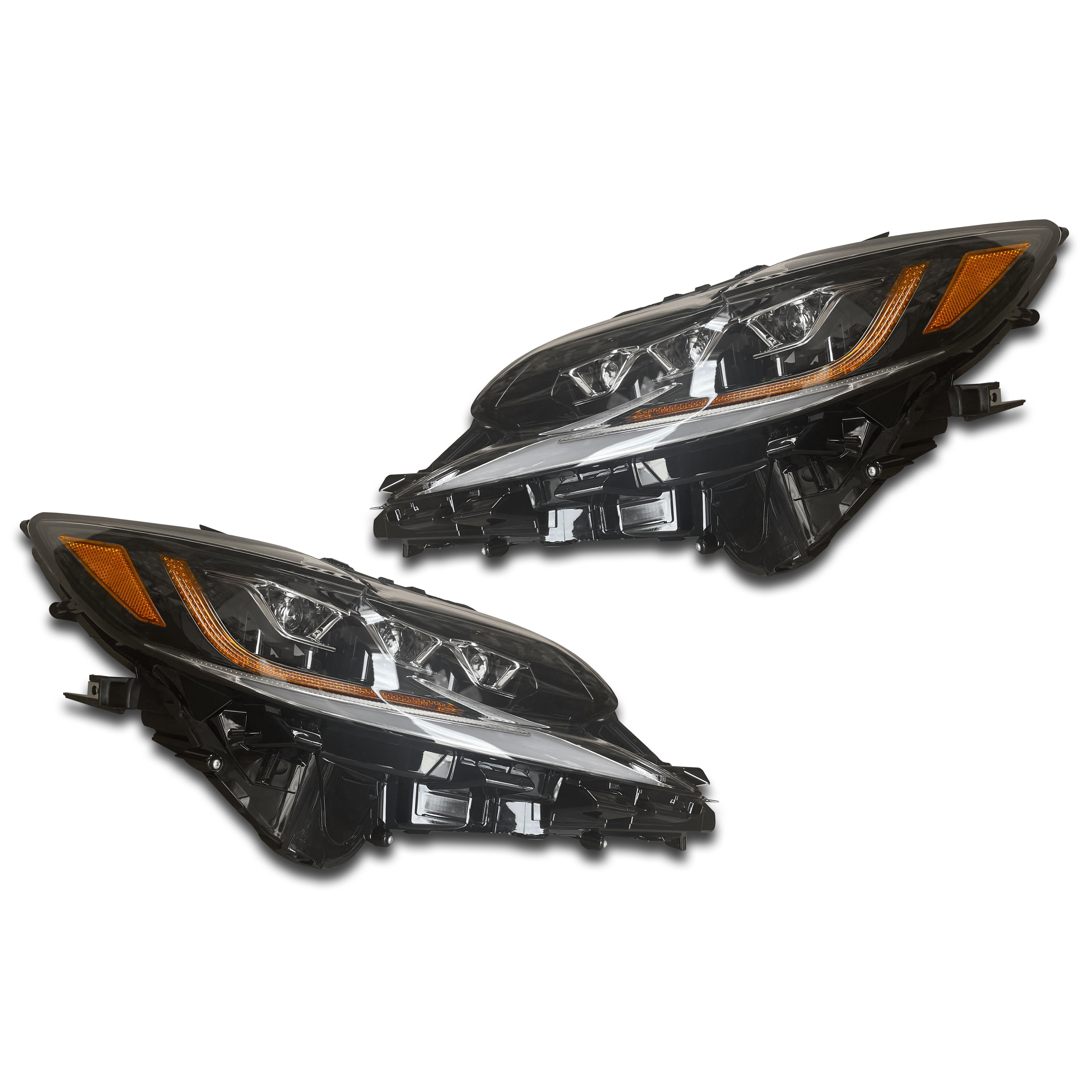 For 2013 2014 2015 2016 2017 2018 Lexus ES300h ES350 Headlight Headlamp Triple LED Factory Assembly Left Right Driver Passenger Side RH LH Set Pair 2Pcs
