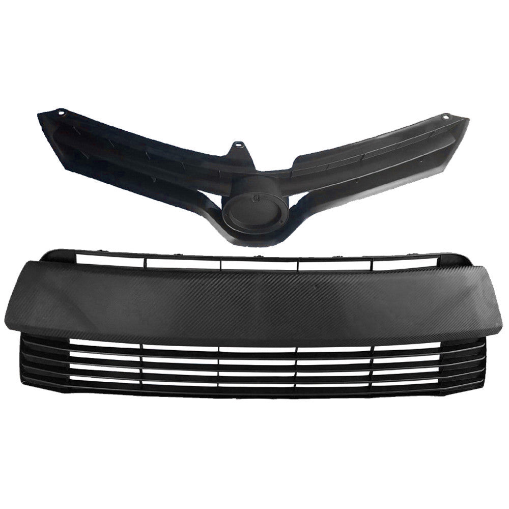 For 2014 2015 2016 Toyota Corolla L Front Upper Lower Bumper Grille Grill 2pcs