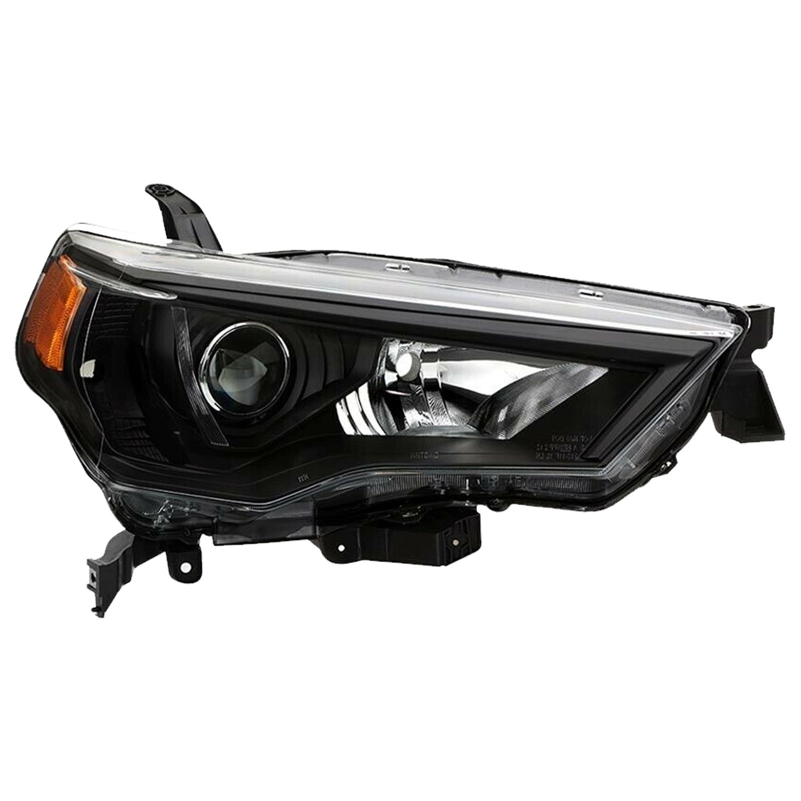 For 2014 2015 2016 2017 2018 2019 2020 2021 Toyota 4Runner Black Halogen Headlight Headlamp Pair Set