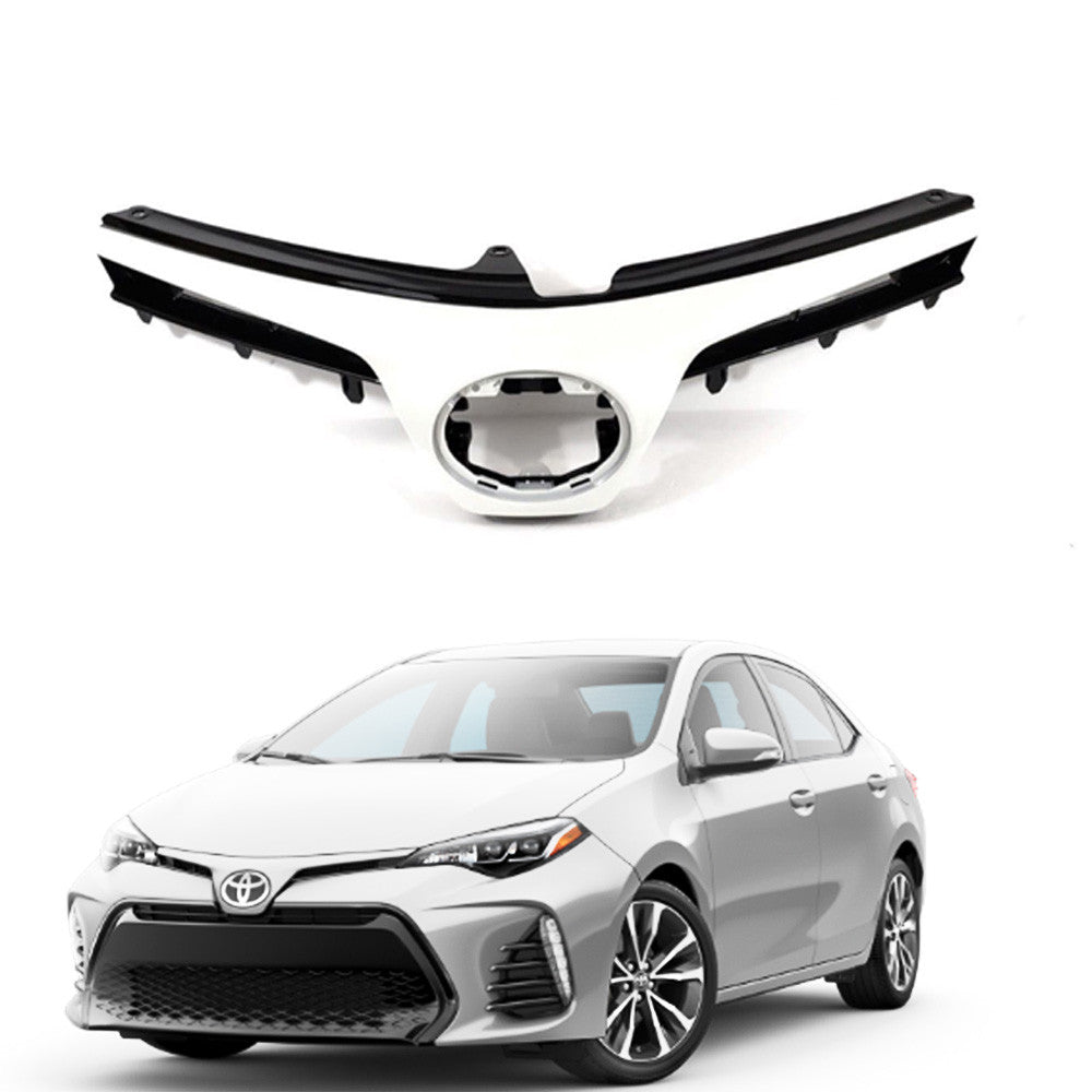 For 2017 2018 2019 Toyota Corolla SE XSE Front Upper Bumper Grille Super White 040