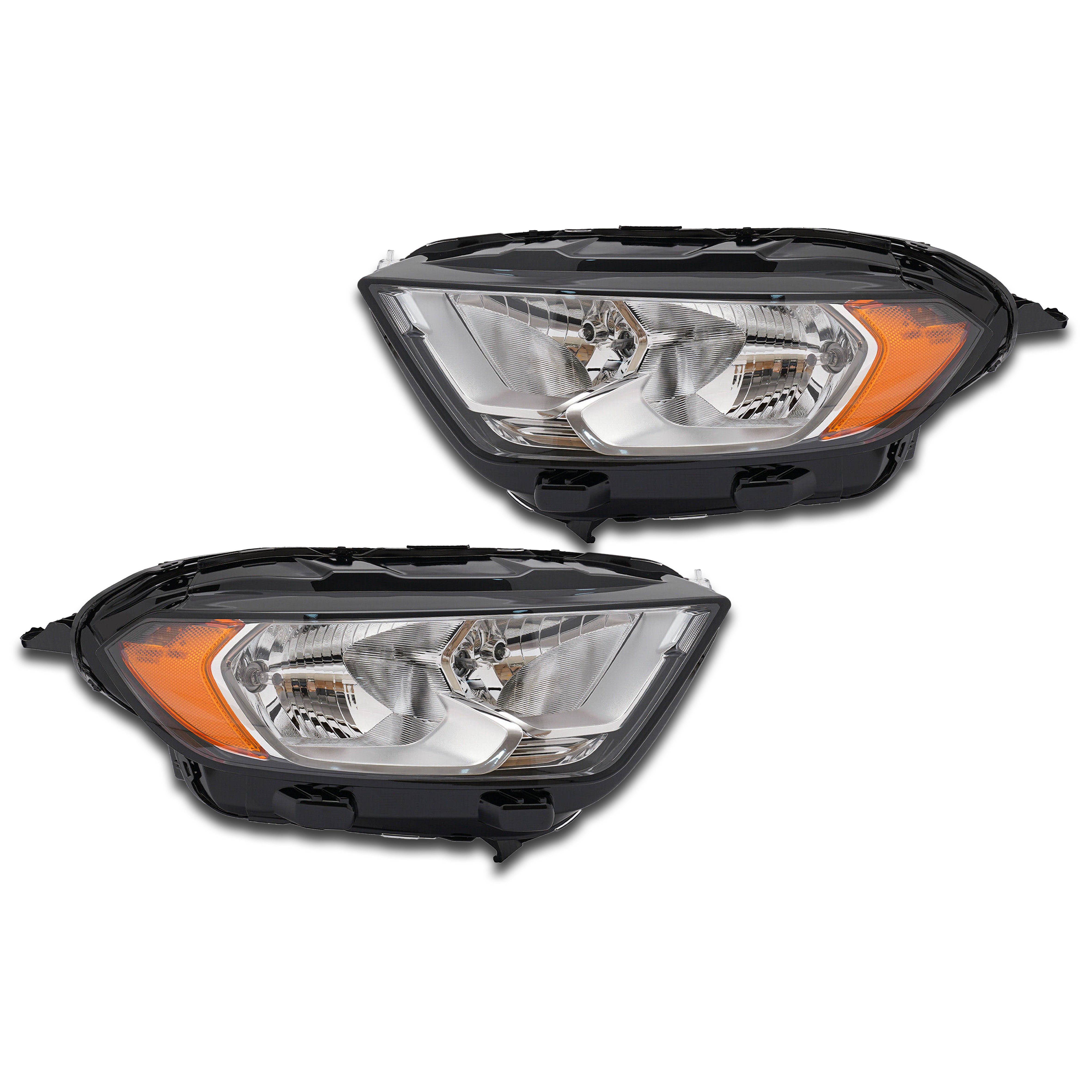 For 2018 2019 2020 2021 2022 Ford EcoSport S SE SES Titanium Halogen Headlight Headlamp Assembly Driver Passenger Left Right LH RH Set Pair 2Pcs GN1Z13008AM GN1Z13008AD